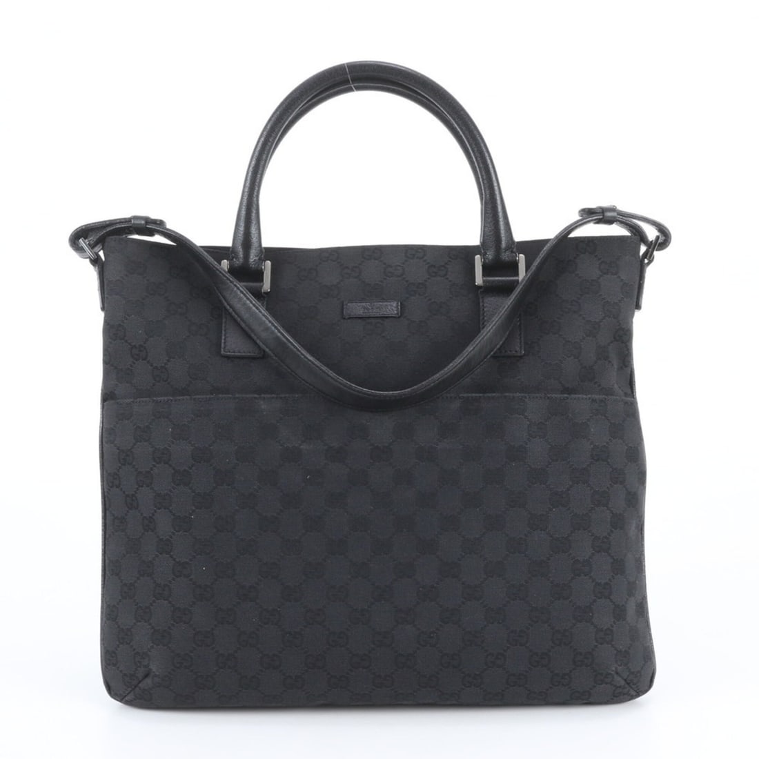 Gucci GG Canvas 122797 Leather 2-Way Tote Bag Shoulder Business Black Men's: --- Catalog ---Category: SizeSize (HxWxD): 34cm x 38cm x 3cm / 13.38'' x 14.96'' x 1.18''Category: DesignType: Shoulder bag, Tote bagColor: BlackGender: MenMaterial: Leather , Canvas Category: General