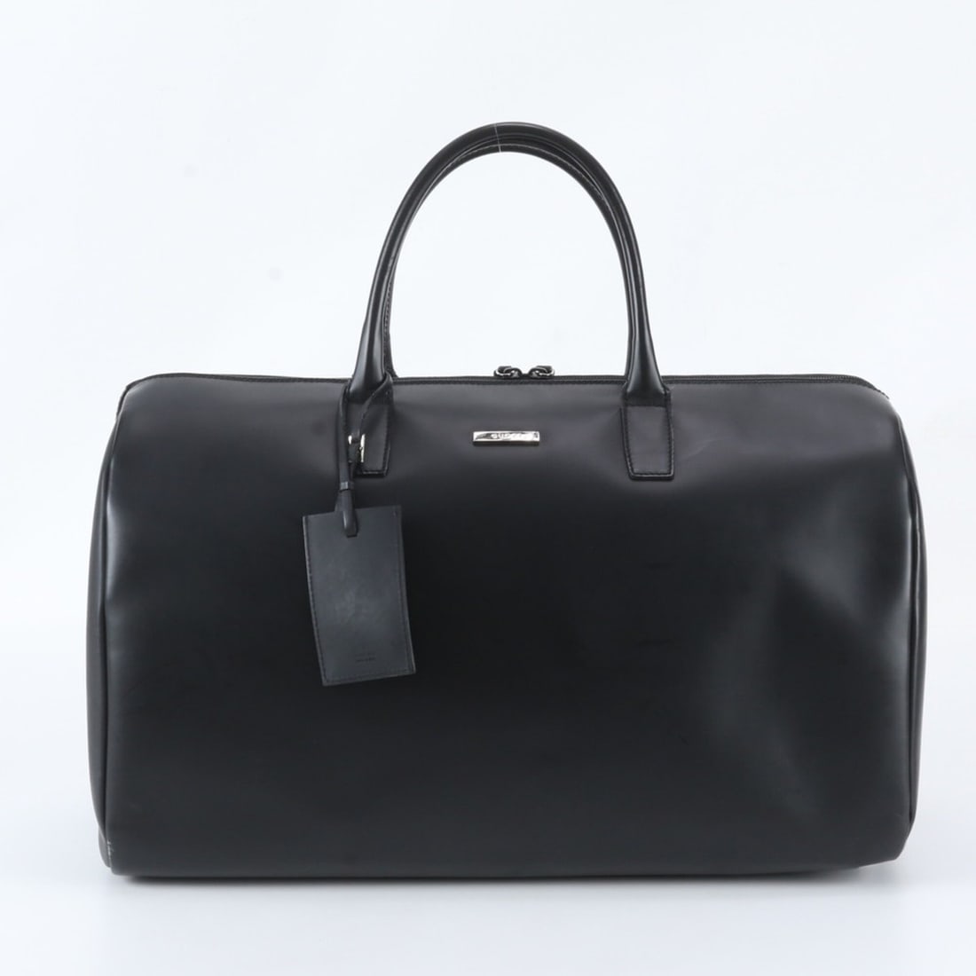Gucci Leather Boston Bag Tote Carry-on Black Brand Men's