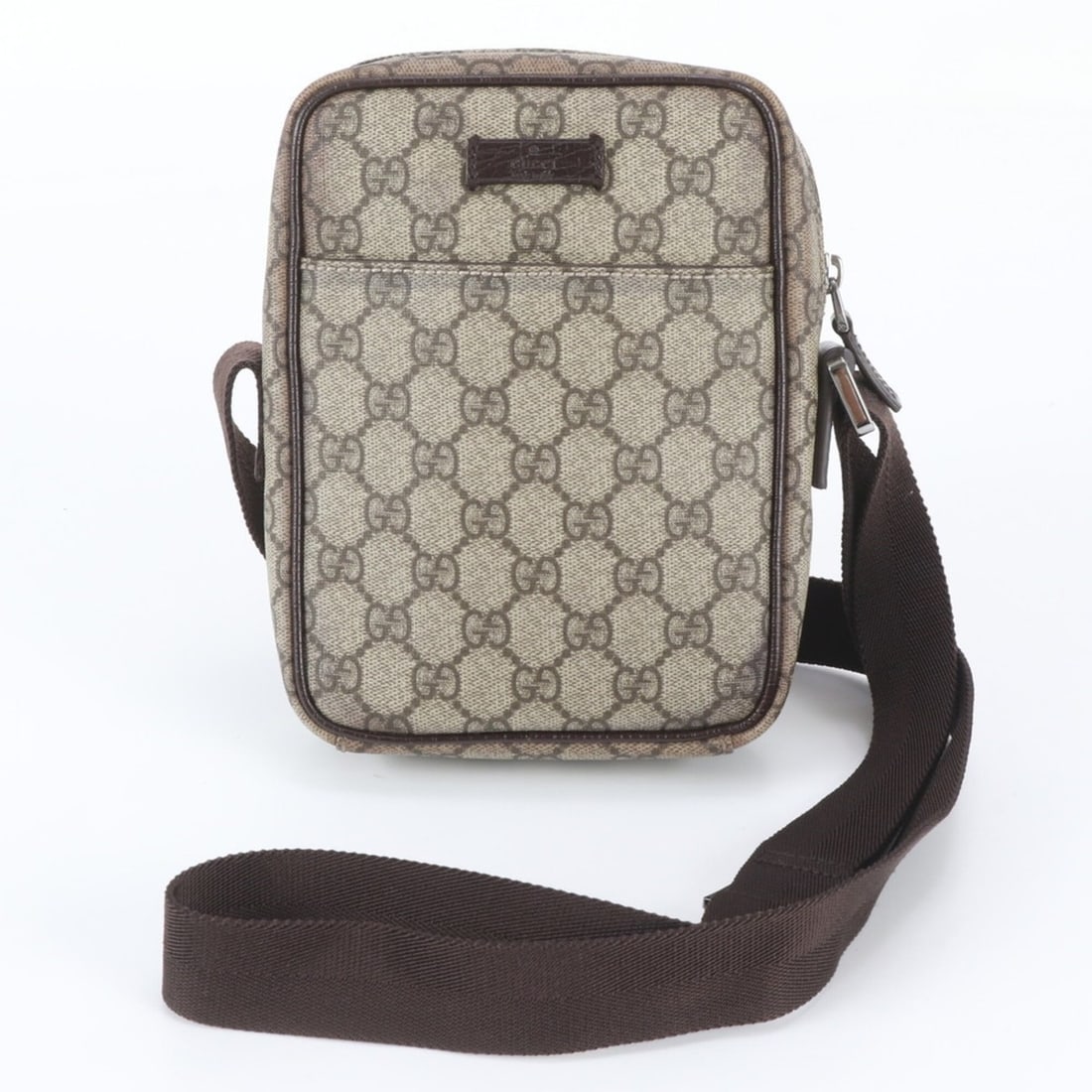 Gucci GG Supreme 122754 Leather Shoulder Bag Messenger Business for Men: --- Catalog ---Category: SizeSize (HxWxD): 19cm x 14cm x 6cm / 7.48'' x 5.51'' x 2.36''Category: DesignType: Messenger bag, Shoulder bagColor: BrownGender: MenMaterial: Leather , Coated canvas Categor