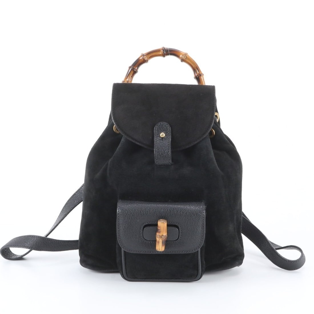 Gucci Bamboo 003 1705 0030 Leather Backpack with Control Card, Black, Women's: --- Catalog ---Category: SizeSize (HxWxD): 24cm x 21cm x 6cm / 9.44'' x 8.26'' x 2.36''Category: DesignType: BackpackColor: BlackGender: WomenMaterial: Leather Category: GeneralMPN: 003 1705 0030Brand