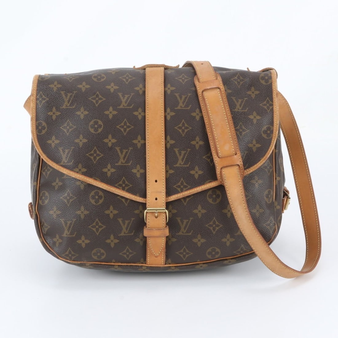 Louis Vuitton Monogram Saumur 35 M42254 Leather Shoulder Bag Messenger for Men
