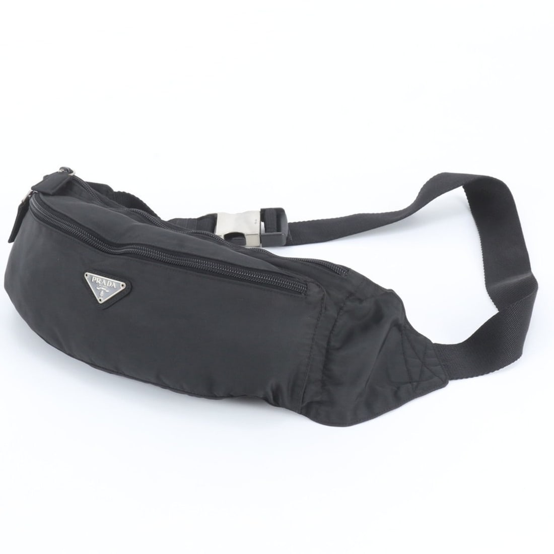 Prada Tessuto Nylon Triangle Logo Body Bag Waist Pouch Shoulder Black Men's: --- Catalog ---Category: SizeSize (HxWxD): 10cm x 26cm x 5cm / 3.93'' x 10.23'' x 1.96''Category: DesignType: Pouch, Shoulder bag, Sling bagColor: BlackGender: MenCategory: GeneralBrand: PradaCountry 
