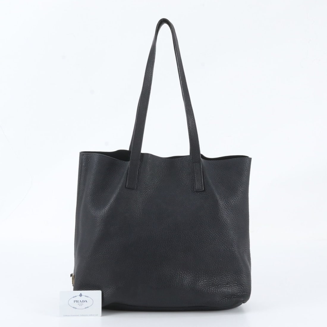 Prada BR4819 Leather Tote Bag/Shoulder Bag, Black, with Guarantee Card, for Women: --- Catalog ---Category: SizeSize (HxWxD): 34cm x 35cm x 9cm / 13.38'' x 13.77'' x 3.54''Category: DesignType: Shoulder bag, Tote bagColor: BlackGender: WomenMaterial: Leather Category: GeneralMPN: BR