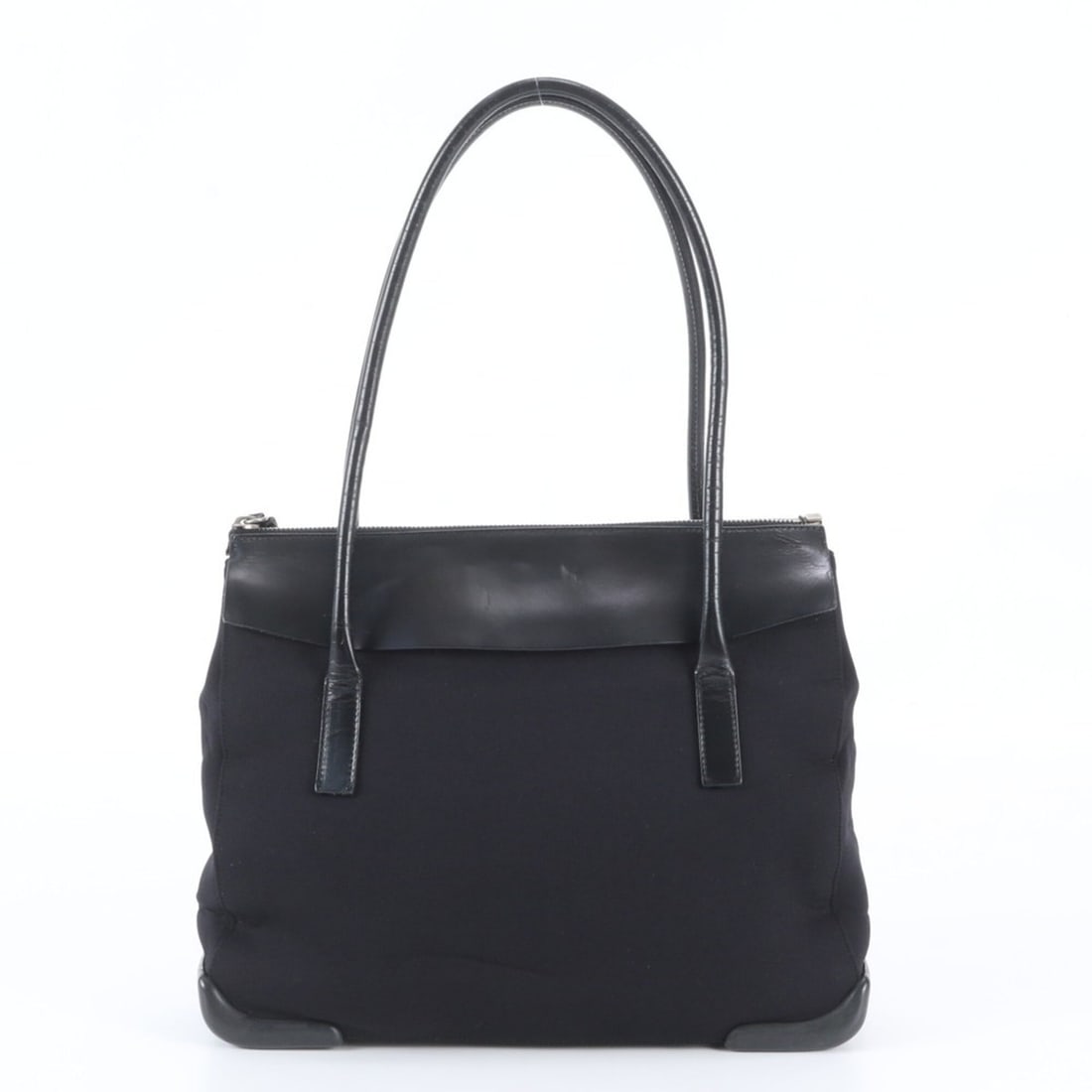 Prada Tessuto Nylon Leather Tote Bag Shoulder Handbag Black Women's (1 of 11)