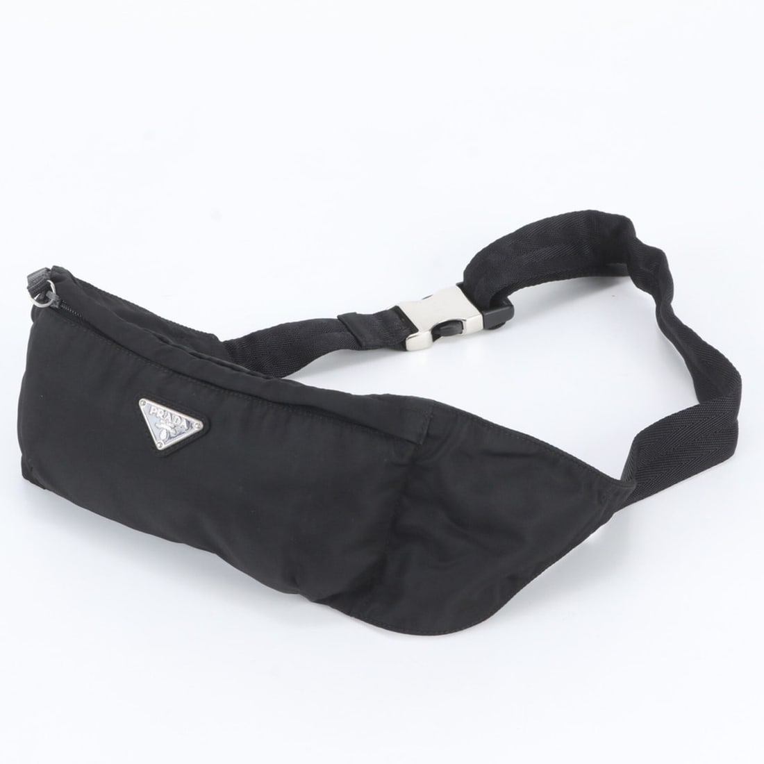Prada Tessuto Nylon Triangle Logo 2-Way Body Bag/Waist Pouch, Black, Men's: --- Catalog ---Category: SizeSize (HxWxD): 12cm x 24cm x 3cm / 4.72'' x 9.44'' x 1.18''Category: DesignType: Pouch, Sling bagColor: BlackGender: MenCategory: GeneralBrand: PradaCountry of Origin: Ital