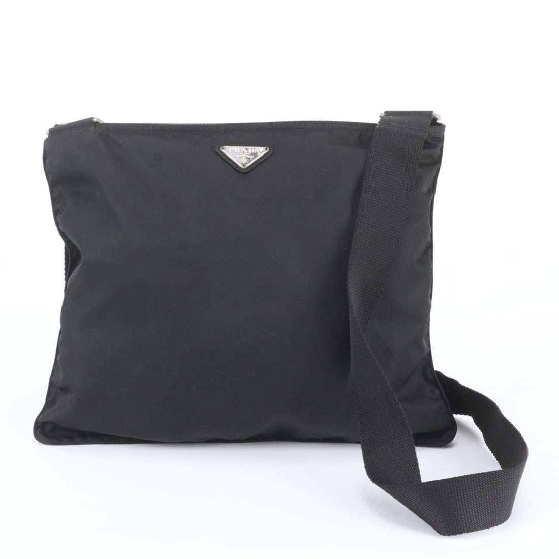 Prada Tessuto Nylon Triangle Logo Leather Shoulder Bag Messenger for Men