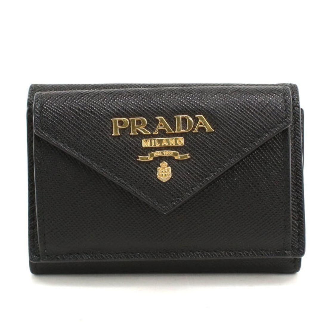 PRADA Prada Tri-fold Wallet 1MH021 QWA F0002 Saffiano Leather Women's Black: --- Catalog ---Category: SizeSize (HxWxD): 7cm x 10cm x 2.5cm / 2.75'' x 3.93'' x 0.98''Category: DesignType: Wallet (tri-fold)Color: BlackGender: WomenMaterial: Leather Leather/Fur Type: CalfskinCate