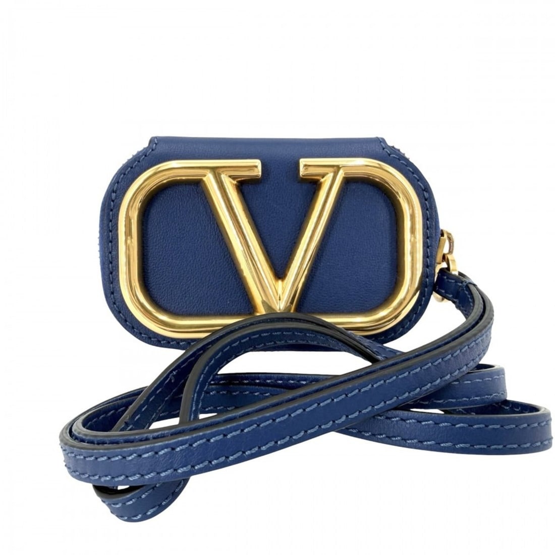 Valentino Garavani shoulder bag for women, pouch, mini bag, pochette, small size, leather, blue,: --- Catalog ---Category: SizeSize (HxWxD): 7.5cm x 11cm x 1.5cm / 2.95'' x 4.33'' x 0.59''Category: DesignType: Pochette, Shoulder bagColor: BlueGender: WomenMaterial: Leather Category: GeneralBrand: 