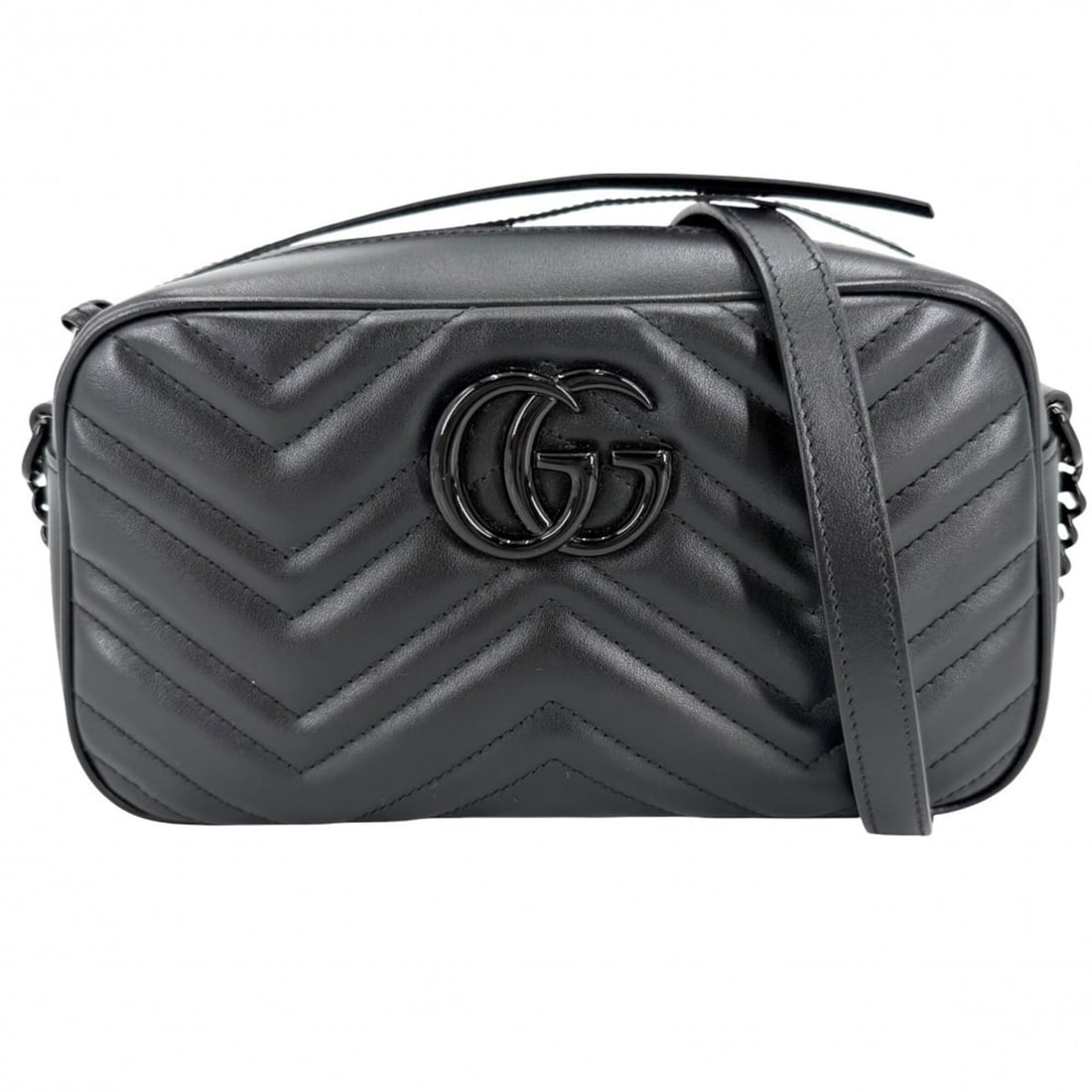 Gucci GG Marmont Small Camera Bag for Women, Quilted, Shoulder Bag, Crossbody GUCCI 447632, Leather,: --- Catalog ---Category: SizeSize (HxWxD): 15cm x 24cm x 8cm / 5.9'' x 9.44'' x 3.14''Category: DesignType: Shoulder bagColor: Black, WhiteGender: WomenMaterial: Leather Category: GeneralMPN: 447632Br