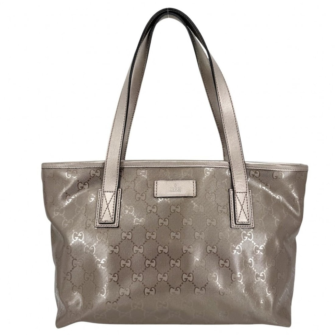 Gucci GG Imprime Tote Bag for Women, Model 211138, Coated Canvas and Leather, Metallic Pink, Silver: --- Catalog ---Category: SizeSize (HxWxD): 20cm x 29.5cm x 9cm / 7.87'' x 11.61'' x 3.54''Category: DesignType: Handbag, Tote bagColor: Metallic pink, WhiteGender: WomenMaterial: GG Imprimé , Coated 