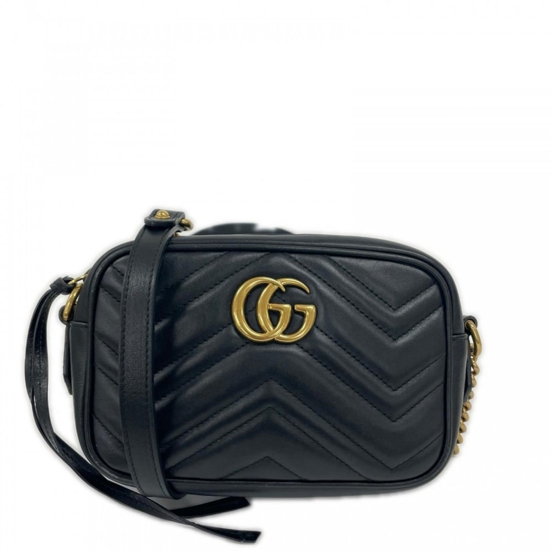 Gucci GG Marmont Shoulder Bag for Women, GUCCI 448065, Leather, Black, Gold Hardware: --- Catalog ---Category: SizeSize (HxWxD): 12cm x 17cm x 6cm / 4.72'' x 6.69'' x 2.36''Category: DesignType: Shoulder bagColor: Black, WhiteGender: WomenMaterial: Leather Category: GeneralMPN: 448065B