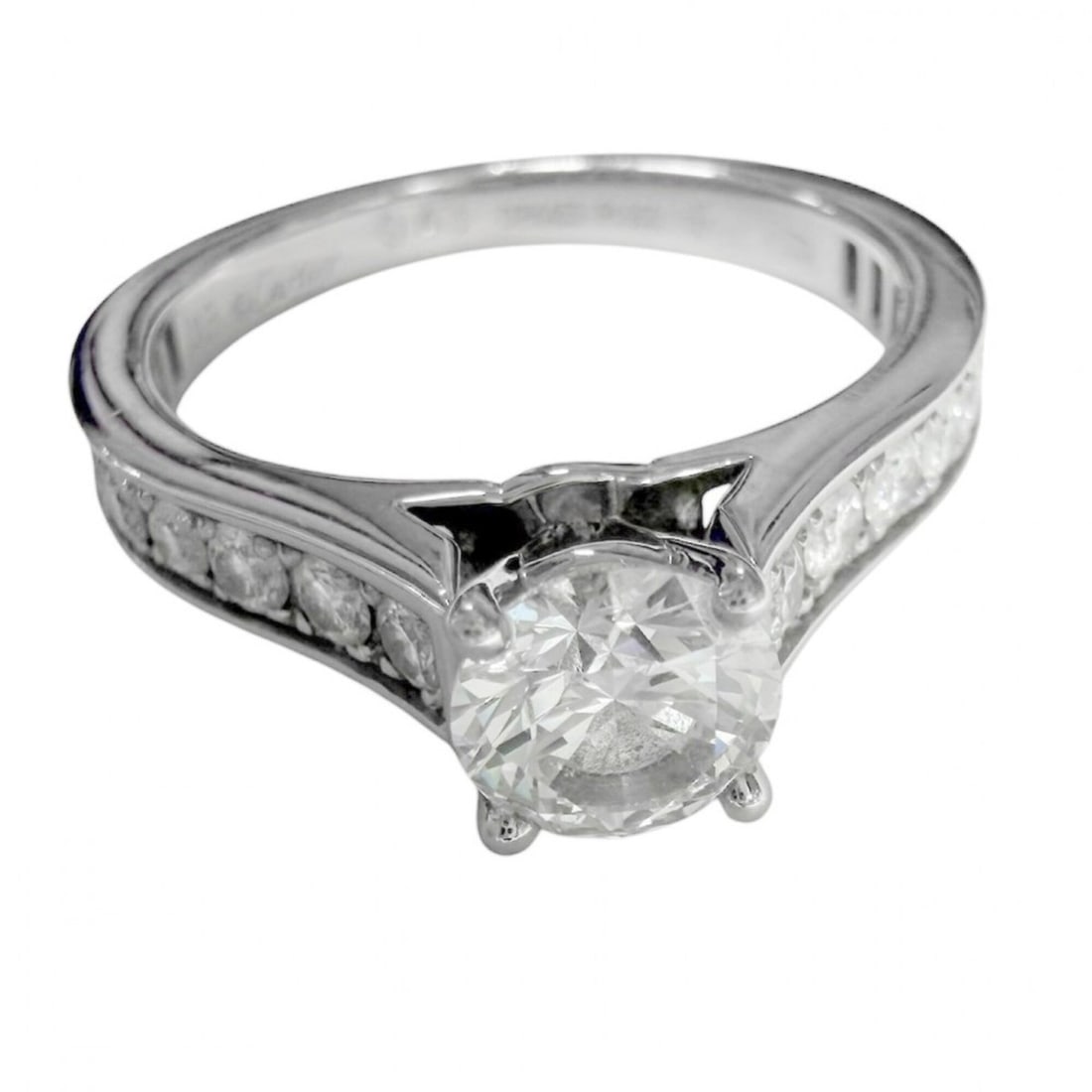Cartier women's ring, 1895 solitaire half-eternity style, size 43, Pt950 platinum, 0.43ct diamonds, (1 of 13)
