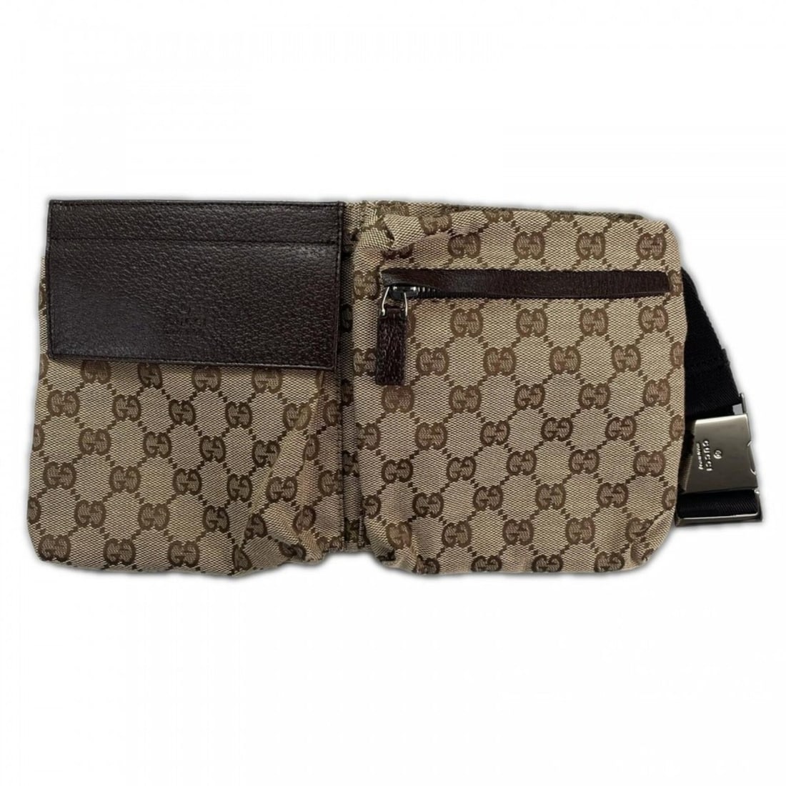 Gucci waist bag for women, GUCCI 28566 GG canvas, beige, silver hardware.: --- Catalog ---Category: SizeSize (HxWxD): 17cm x 31cm x 2cm / 6.69'' x 12.2'' x 0.78''Category: DesignType: Fanny packColor: BeigeGender: WomenMaterial: GG canvas Hardware Color: SilverCategory: Gene