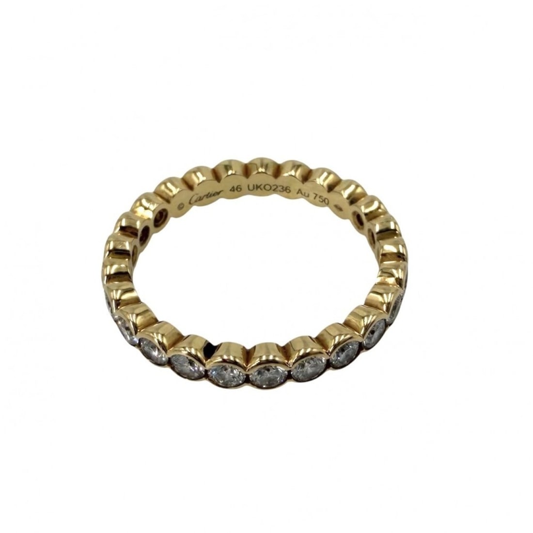 Cartier Broderie de Women's Ring, Size 46, Au750 18K Yellow Gold, Diamond, Approx. 2.0g