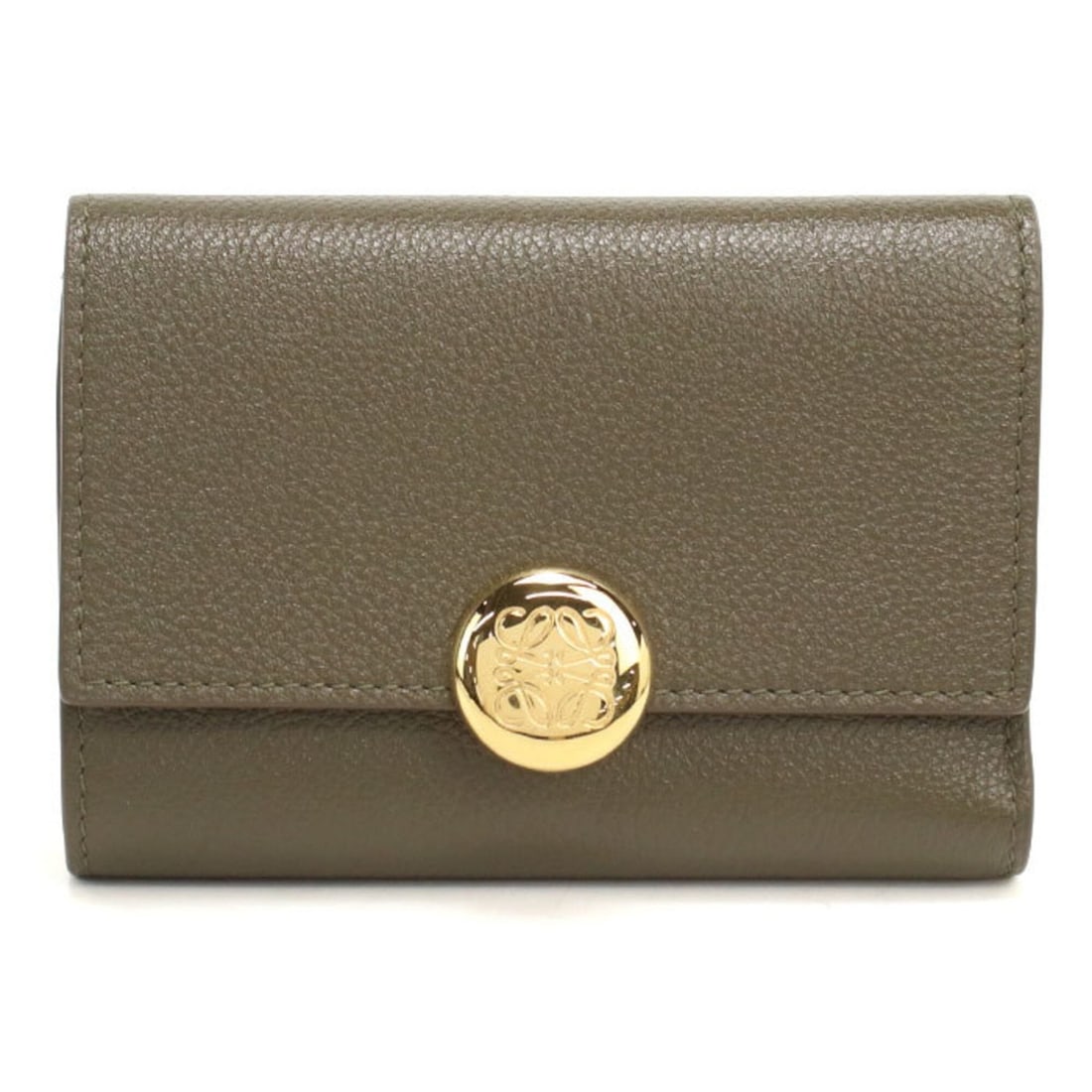 LOEWE Tri-fold Wallet CANBS33X03 Vertical Small Pebble Women's Khaki: --- Catalog ---Category: SizeSize (HxWxD): 8.5cm x 12cm x 2.5cm / 3.34'' x 4.72'' x 0.98''Category: DesignType: Wallet (tri-fold)Color: KhakiGender: WomenCategory: GeneralMPN: CANBS33X03Brand: LoeweCo