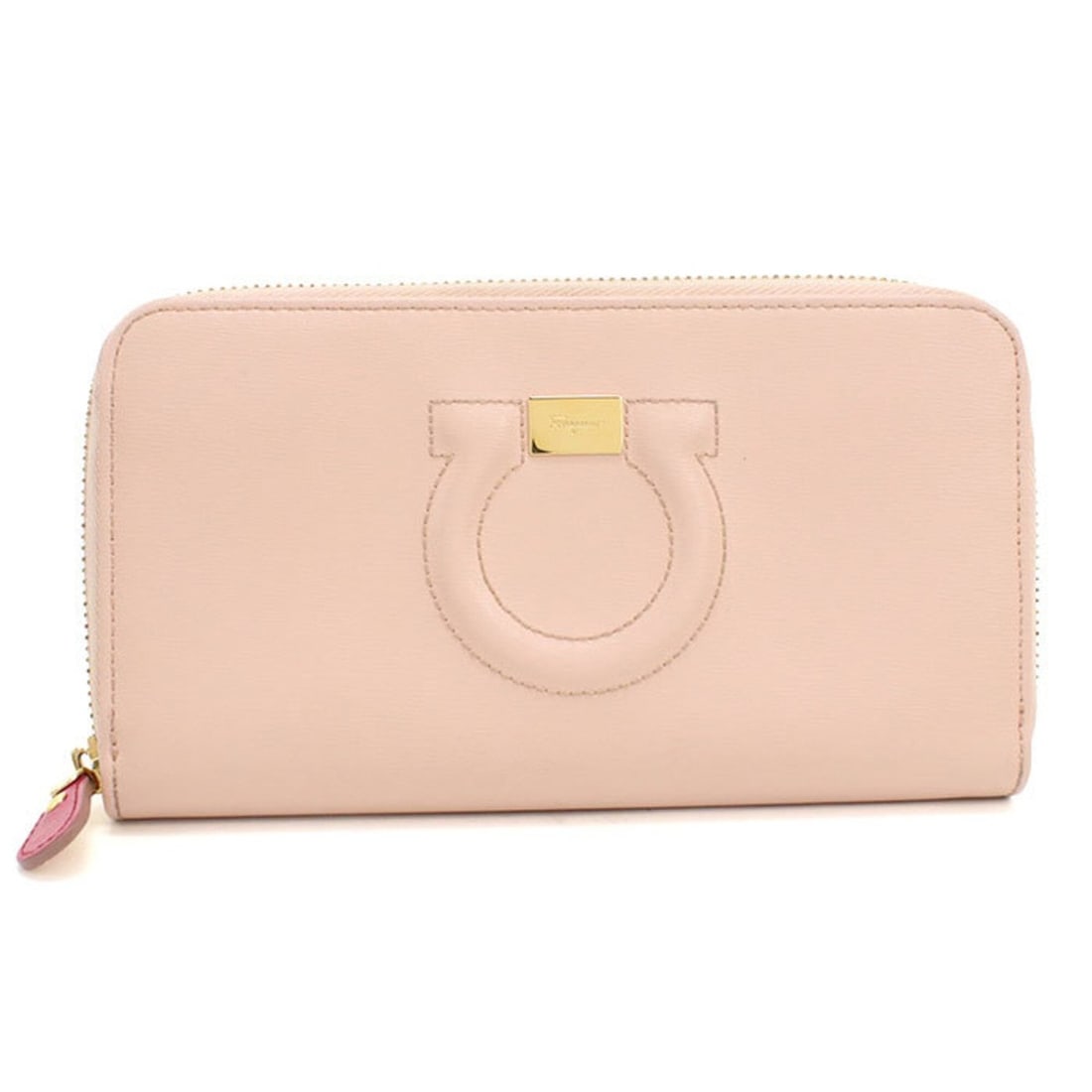 Salvatore Ferragamo FERRAGAMO Ferragamo Long Wallet, Round Zipper, 22 C843 Gancini, Women's, Pink: --- Catalog ---Category: SizeSize (HxWxD): 10.5cm x 19cm x 2cm / 4.13'' x 7.48'' x 0.78''Category: DesignType: Long wallet (bi-fold)Color: PinkGender: WomenMaterial: Leather Leather/Fur Type: Calfskin
