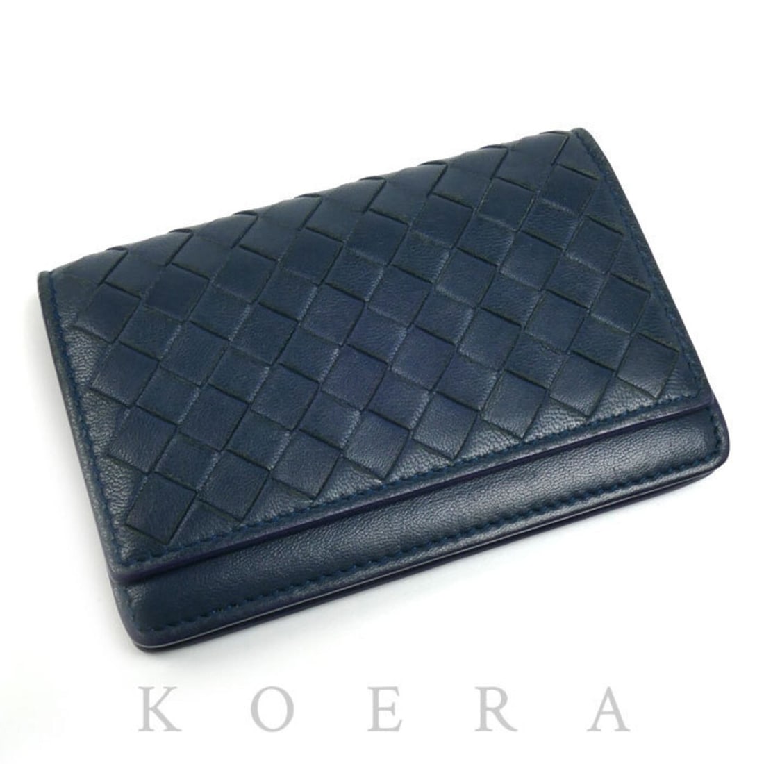 BOTTEGA VENETA Intrecciato Business Card Holder/Card Case, Navy, 529121, Men's: --- Catalog ---Category: DesignType: Card caseColor: NavyGender: MenMaterial: Leather Leather/Fur Type: CalfskinCategory: GeneralMPN: 529121Brand: Bottega VenetaCountry of Origin: ItalyCategory: Physi