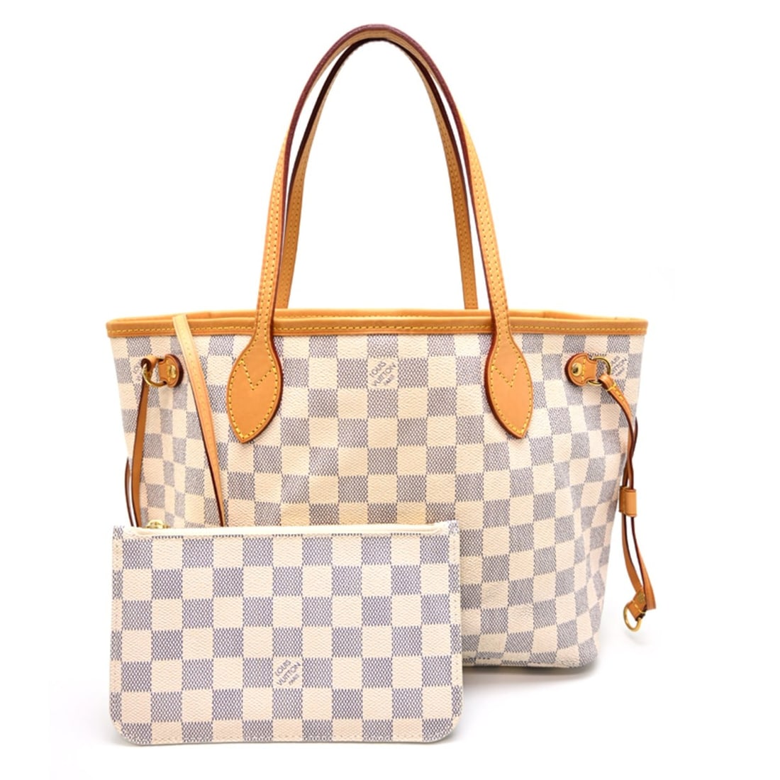Louis Vuitton Neverfull PM Women's Tote Bag N41362 (Discontinued) Damier Azur White: --- Catalog ---Category: SizeSize (HxWxD): 22cm x 37cm x 13cm / 8.66'' x 14.56'' x 5.11''Category: DesignType: Pouch, Tote bagColor: WhiteGender: WomenMaterial: Damier Azur Category: GeneralMPN: N4136