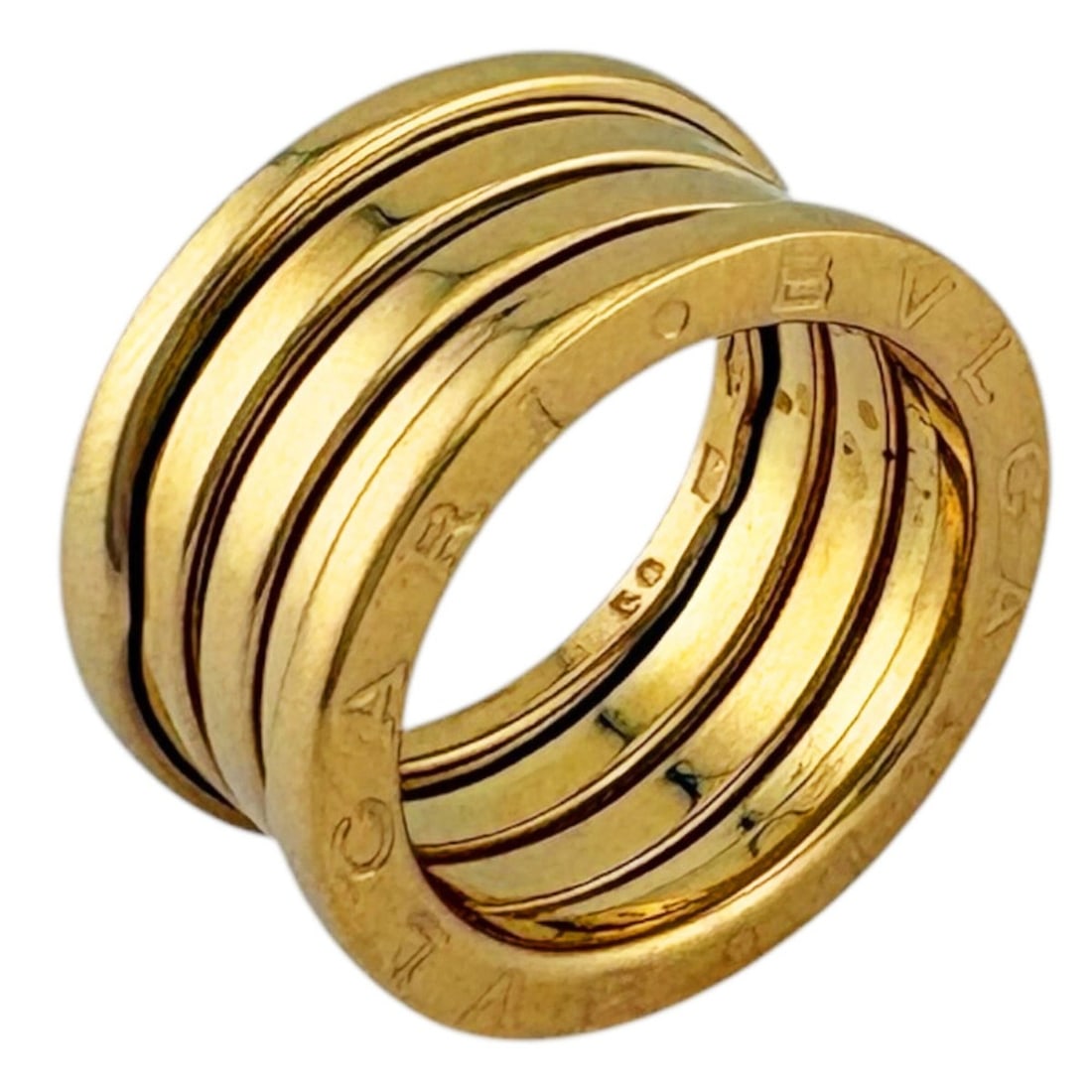 Bvlgari Bulgari B.zero1 4-band ring, 18K yellow gold, women's, pre-owned.: --- Catalog ---Category: PackNumber in Pack: 1Category: SizeJP Size: 10US Size: 5.5Category: DesignType: Band ringColor: GoldGender: WomenMaterial: Yellow gold (18K)Category: GeneralLine: B.zero1Brand