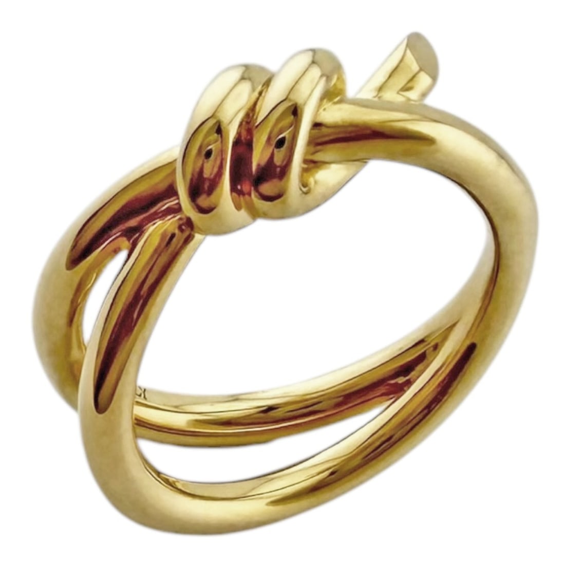 Tiffany & Co. Knot Double Row Ring, 18K Yellow Gold, Women's, Pre-owned.: --- Catalog ---Category: PackNumber in Pack: 1Category: SizeJP Size: 15US Size: 7.5Category: DesignType: Band ringColor: GoldGender: WomenMaterial: Yellow gold (18K)Category: GeneralBrand: Tiffany--- 