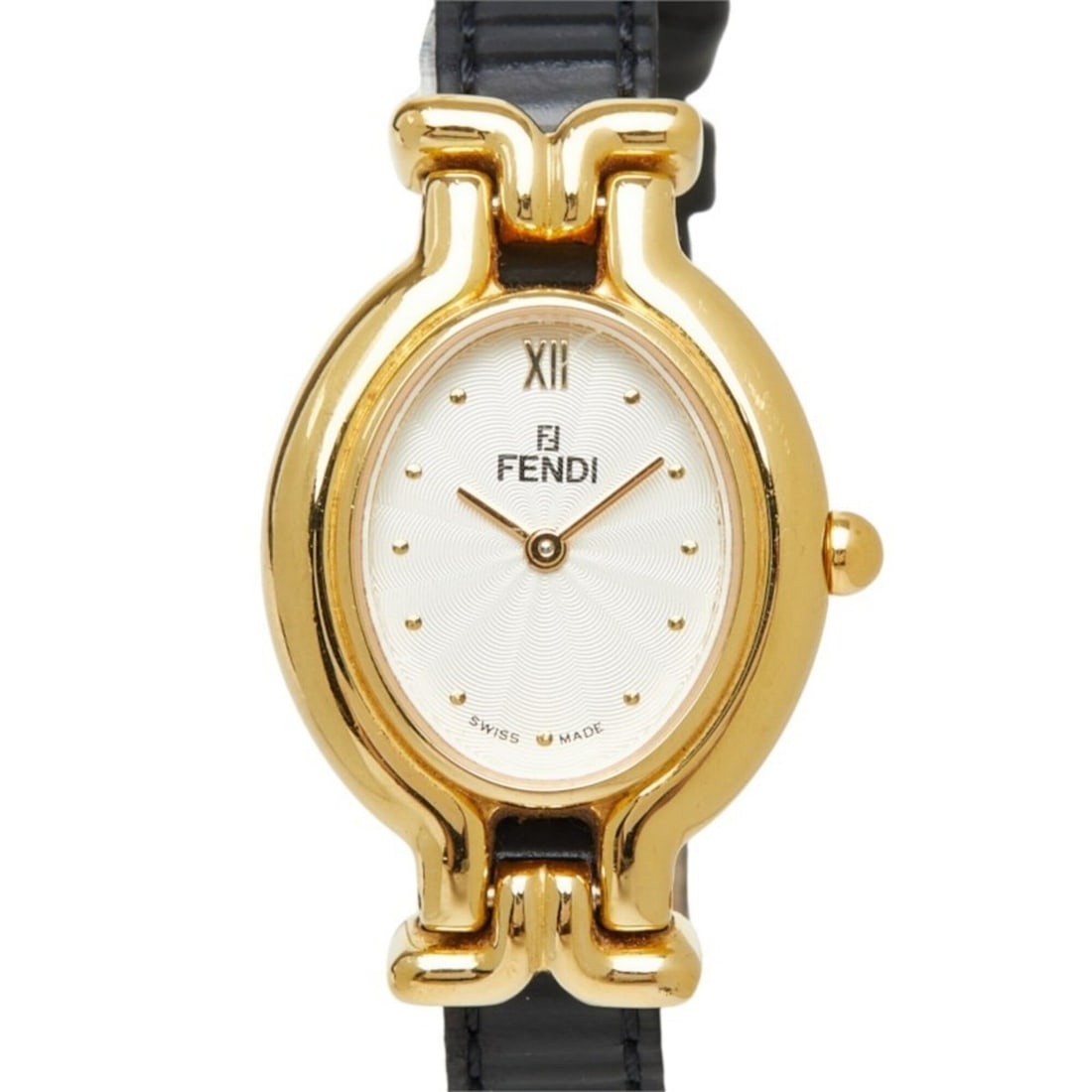 Fendi Chameleon Changeable Strap 7 Colors Watch 640L Quartz White Dial Plated Leather Women's FENDI: --- Catalog ---Category: SizeWrist Size: 16.5cm / 6.49''Case Diameter: 24.5mm / 0.96''Category: DesignType: WristwatchGender: WomenColor (Dial): WhiteMaterial (Band): LeatherMaterial (Case): Gold plat