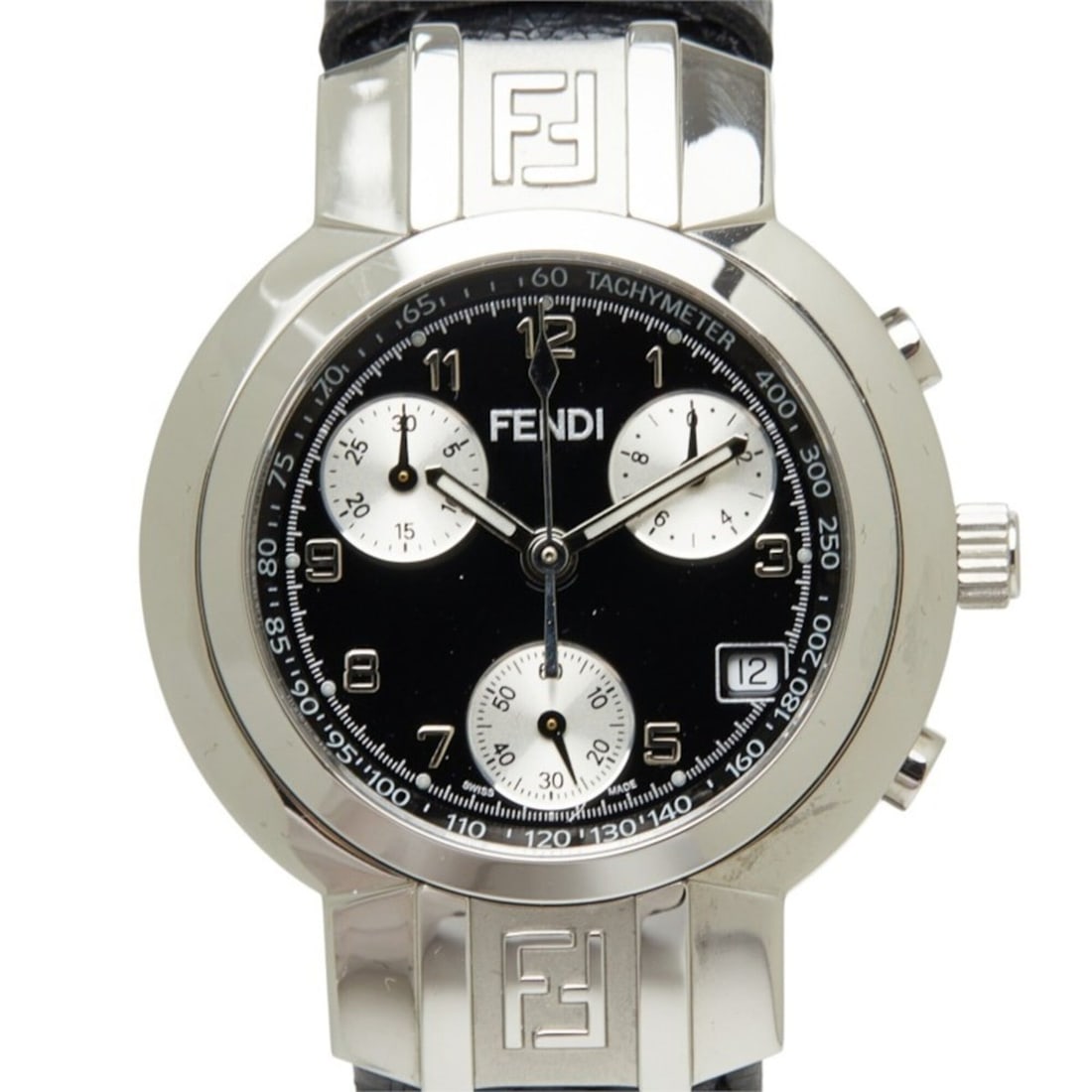 Fendi Orologi Watch 4500L Quartz Black Dial Stainless Steel Leather Women's FENDI: --- Catalog ---Category: SizeWrist Size: 18.5cm / 7.28''Case Diameter: 32mm / 1.26''Category: DesignType: WristwatchGender: WomenColor (Dial): BlackMaterial (Band): LeatherMaterial (Case): Stainless s