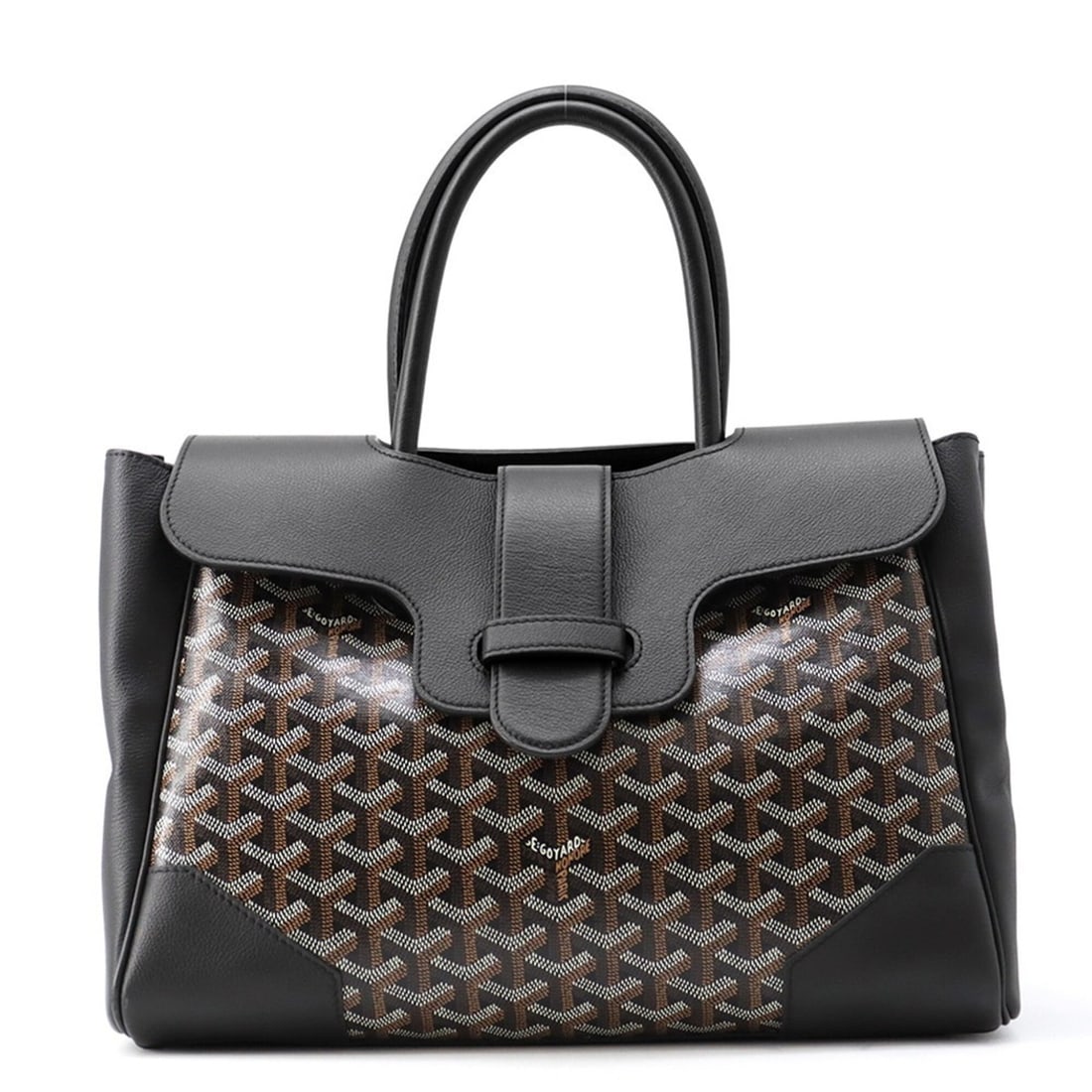 Goyard Saigon Leather Handbag SAIGOCMMLTY01CL01P GOYARD Black (1 of 12)