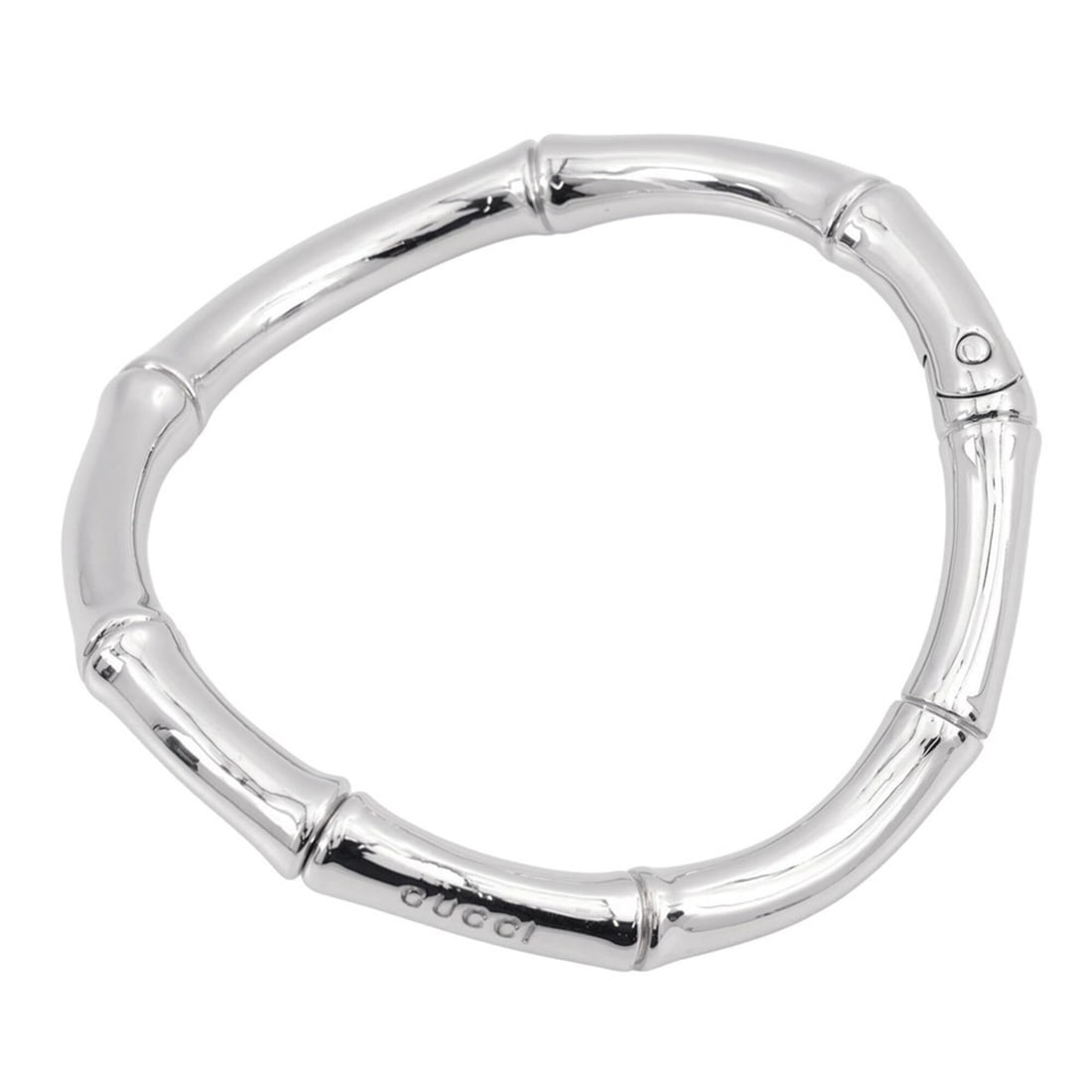 Gucci Bamboo Choker Necklace, Metal, 830680, GUCCI Necklace: --- Catalog ---Category: SizeNeck Circumference: 38.5 cm / 15.15''Category: DesignColor: SilverGender: WomenMaterial: MetalNecklace Type: NecklaceCategory: GeneralMPN: 830680Brand: Gucci--- Item List 
