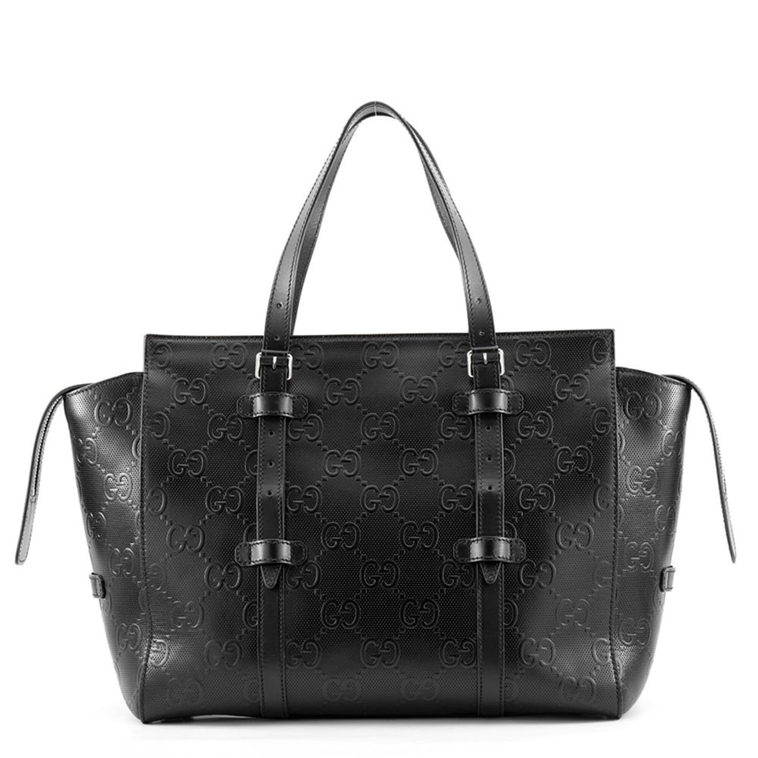 Gucci tote bag, GG embossed leather, 625774, GUCCI handbag, black, handbag for men, (1 of 17)