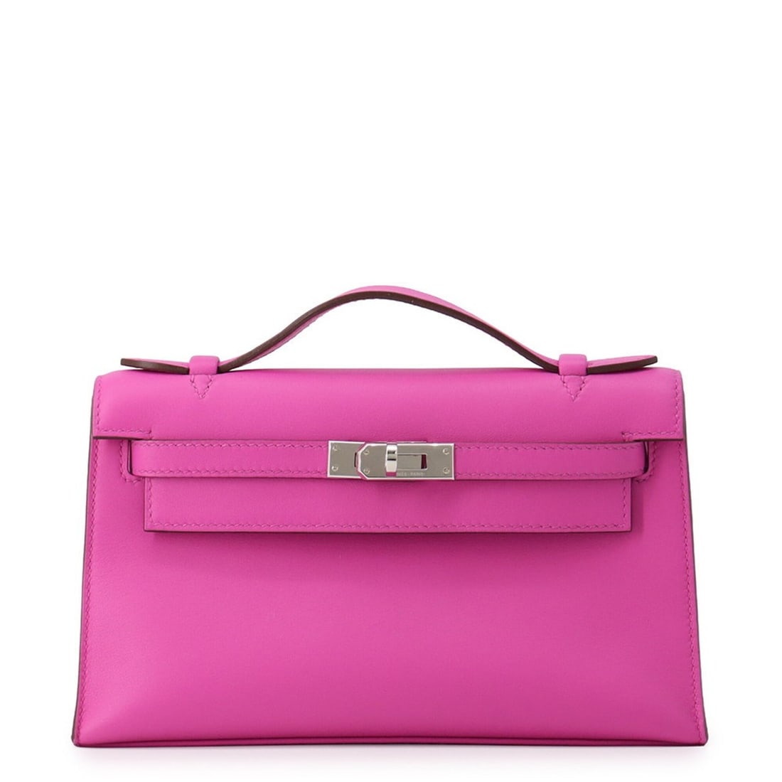 Hermes handbag, Pochette Kelly, Magnolia Swift, U stamp, HERMES: --- Catalog ---Category: SizeSize (HxWxD): 12cm x 22cm x 7cm / 4.72'' x 8.66'' x 2.75''Category: DesignType: Handbag, PochetteGender: WomenMaterial: Swift leather Hardware Color: SilverCategory:
