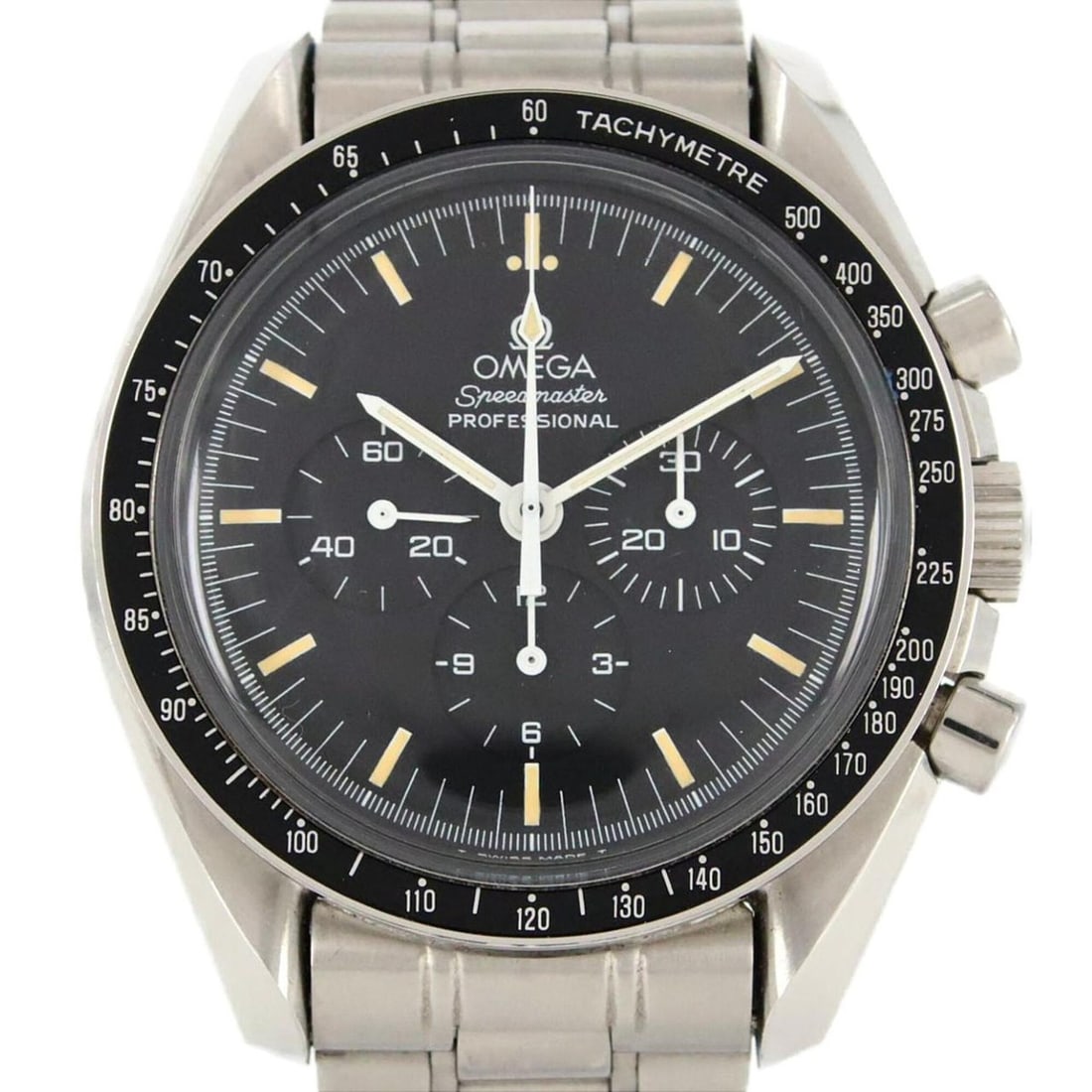 Omega Speedmaster Professional 3590.50 ST145-022 Stainless Steel Watch, Manual Winding: --- Catalog ---Category: SizeWrist Size: 20.5cm / 8.07''Case Diameter: 42mm / 1.65''Category: DesignType: WristwatchGender: MenColor (Dial): BlackMaterial (Band): Stainless steelMaterial (Case): Stain