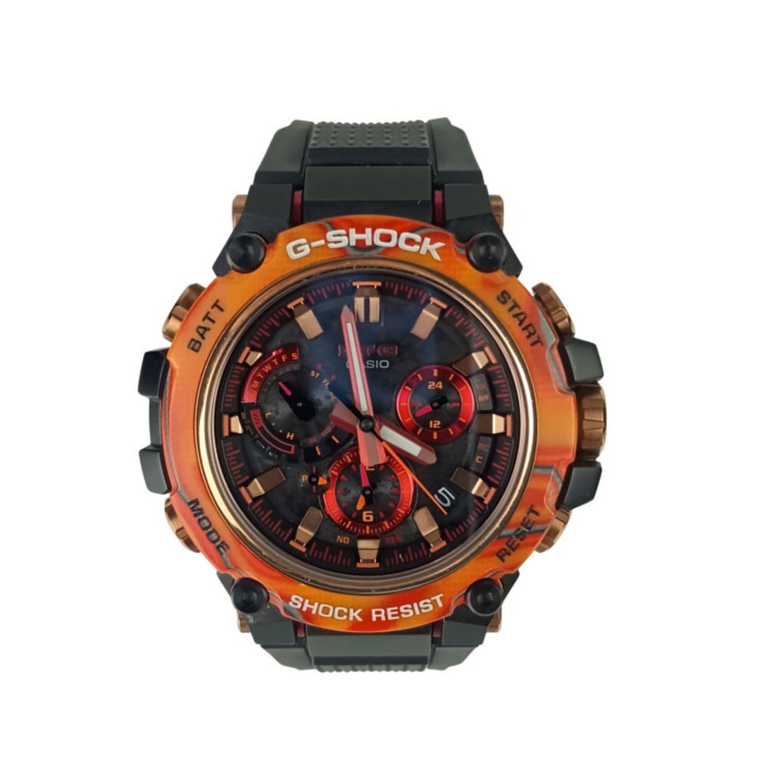 CASIO G-SHOCK 40th Anniversary Flare Red MT-G MTG-B3000 Series MTG-B3000FR-1AJR Black Stainless: --- Catalog ---Category: SizeWrist Size: 14.5cm - 21.5cm / 5.7'' - 8.46''Case Diameter: 50.9mm / 2''Category: DesignType: WristwatchGender: MenColor (Dial): BlackMaterial (Case): Carbon fiber, Stainle