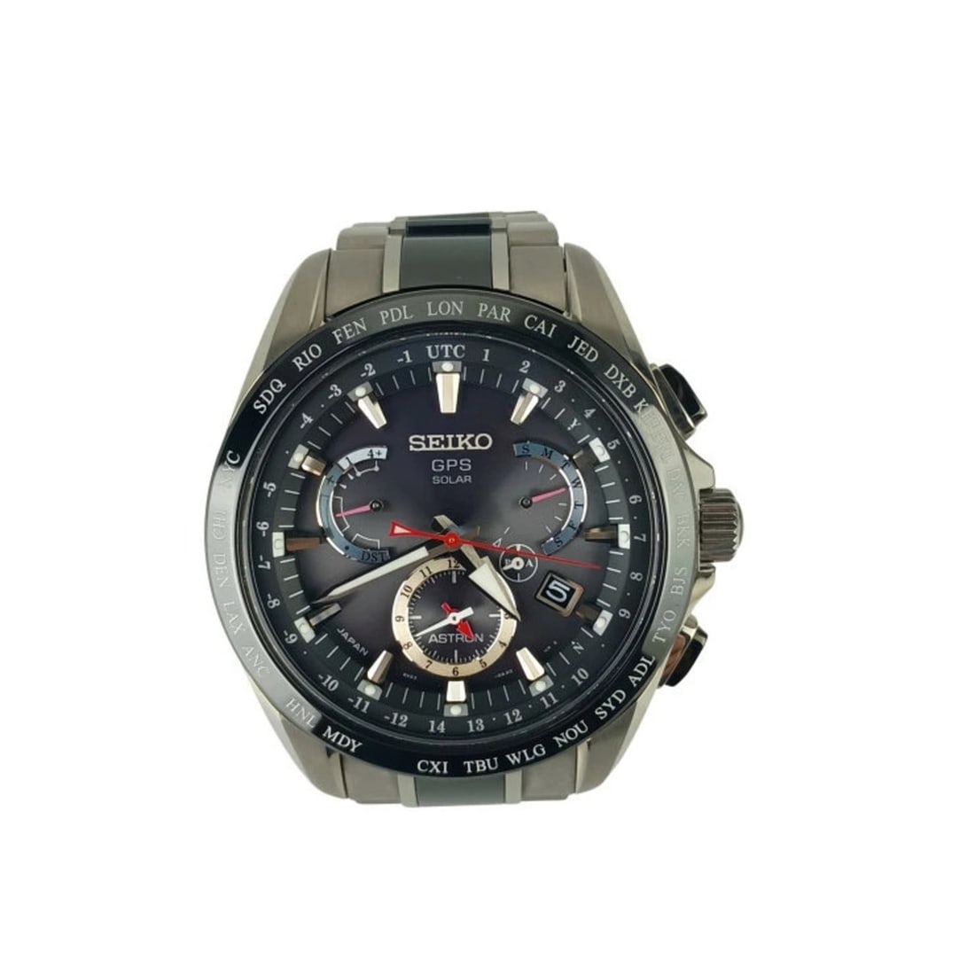 SEIKO Astron GPS Solar Watch 8X53-0AB0 SBXB041 Black Dial Titanium Ceramic Men's Analog: --- Catalog ---Category: SizeWrist Size: 21cm / 8.26''Case Diameter: 45mm / 1.77''Category: DesignType: WristwatchGender: MenColor (Dial): BlackMaterial (Band): Ceramic, TitaniumMaterial (Case): Ceram