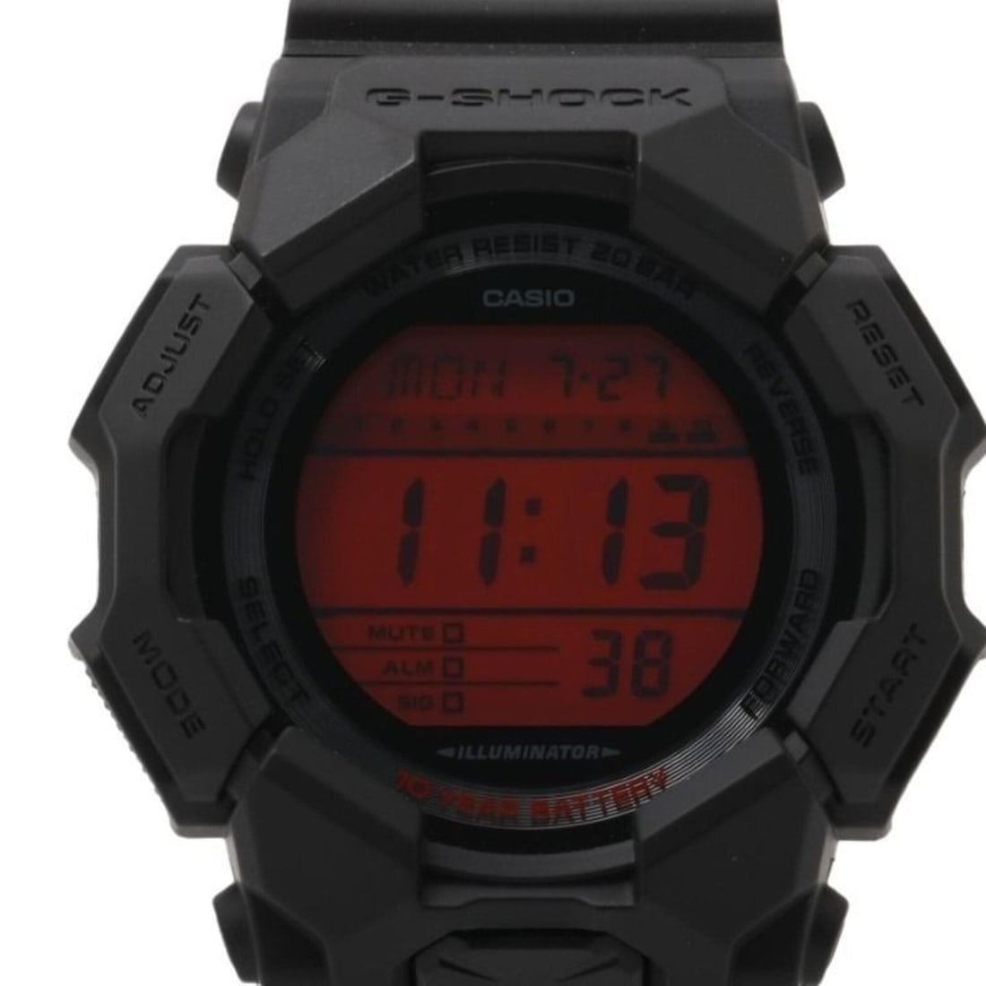 CASIO G-SHOCK DIGITAL GD-010 SERIES GD-010BBR-1JF Watch, Red/Black Resin, Men's Digital Watch: --- Catalog ---Category: SizeWrist Size: 14.5cm - 21.5cm / 5.7'' - 8.46''Case Diameter: 51.9mm / 2.04''Category: DesignType: WristwatchGender: MenColor (Dial): Black, Red colorCategory: GeneralMPN: GD
