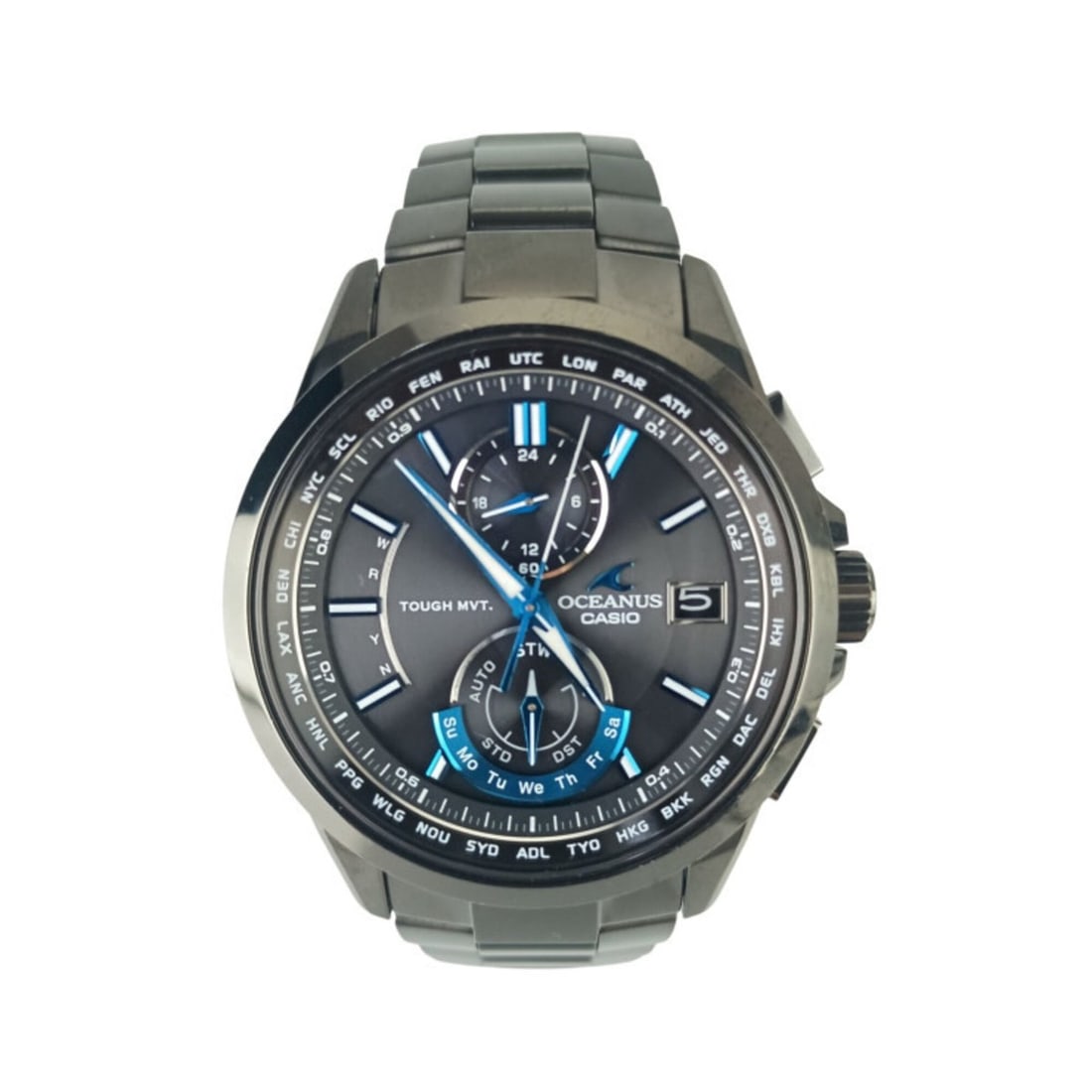 CASIO OCEANUS OCW-T2500B-1AJF Black Titanium Men's Analog Watch: --- Catalog ---Category: SizeWrist Size: 21cm / 8.26''Case Diameter: 40.6mm / 1.6''Category: DesignType: WristwatchGender: MenColor (Dial): BlackMaterial (Band): TitaniumMaterial (Case): TitaniumCateg