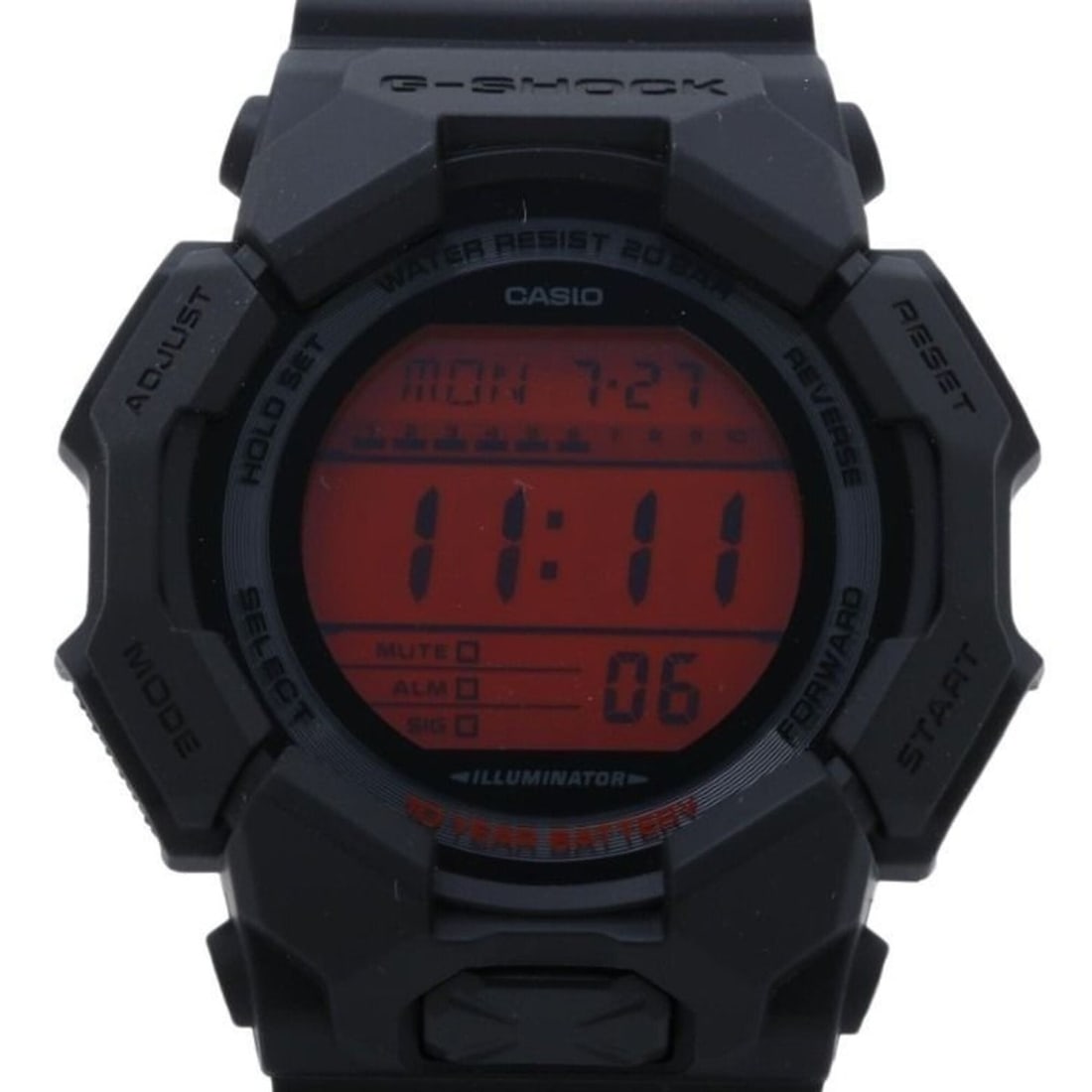 CASIO G-SHOCK DIGITAL GD-010 SERIES GD-010BBR-1JF Watch, Red/Black Resin, Men's Digital Watch: --- Catalog ---Category: SizeWrist Size: 14.5cm - 21.5cm / 5.7'' - 8.46''Case Diameter: 51.9mm / 2.04''Category: DesignType: WristwatchGender: MenColor (Dial): Black, Red colorCategory: GeneralMPN: GD