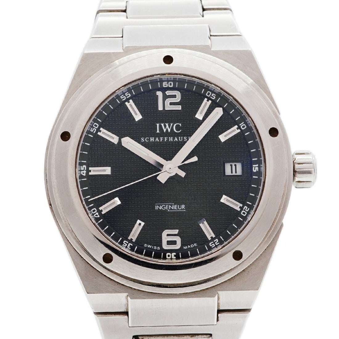 IWC Schaffhausen Ingenieur Automatic IW322701 Black Dial Men's Watch: --- Catalog ---Category: SizeWrist Size: 16.5cm / 6.49''Case Diameter: 42mm / 1.65''Category: DesignType: WristwatchGender: MenColor (Dial): BlackMaterial (Band): Stainless steelCategory: GeneralMPN: