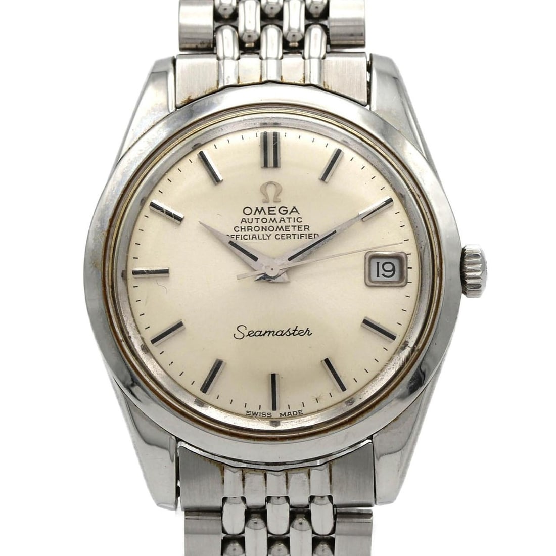 Omega Seamaster CAL562 166.010-67 Stainless Steel Automatic Watch: --- Catalog ---Category: SizeWrist Size: 17.5cm / 6.88''Case Diameter: 35mm / 1.38''Category: DesignType: WristwatchGender: MenColor (Dial): SilverMaterial (Band): Stainless steelMaterial (Case):