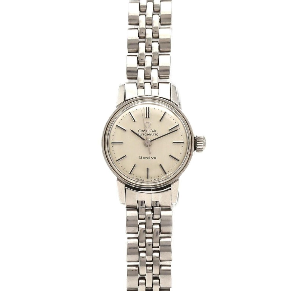 Omega Geneve Cal.671 565.002 Stainless Steel Automatic Watch: --- Catalog ---Category: SizeWrist Size: 16cm / 6.29''Case Diameter: 21mm / 0.83''Category: DesignType: WristwatchGender: WomenColor (Dial): SilverMaterial (Band): Stainless steelMaterial (Case):