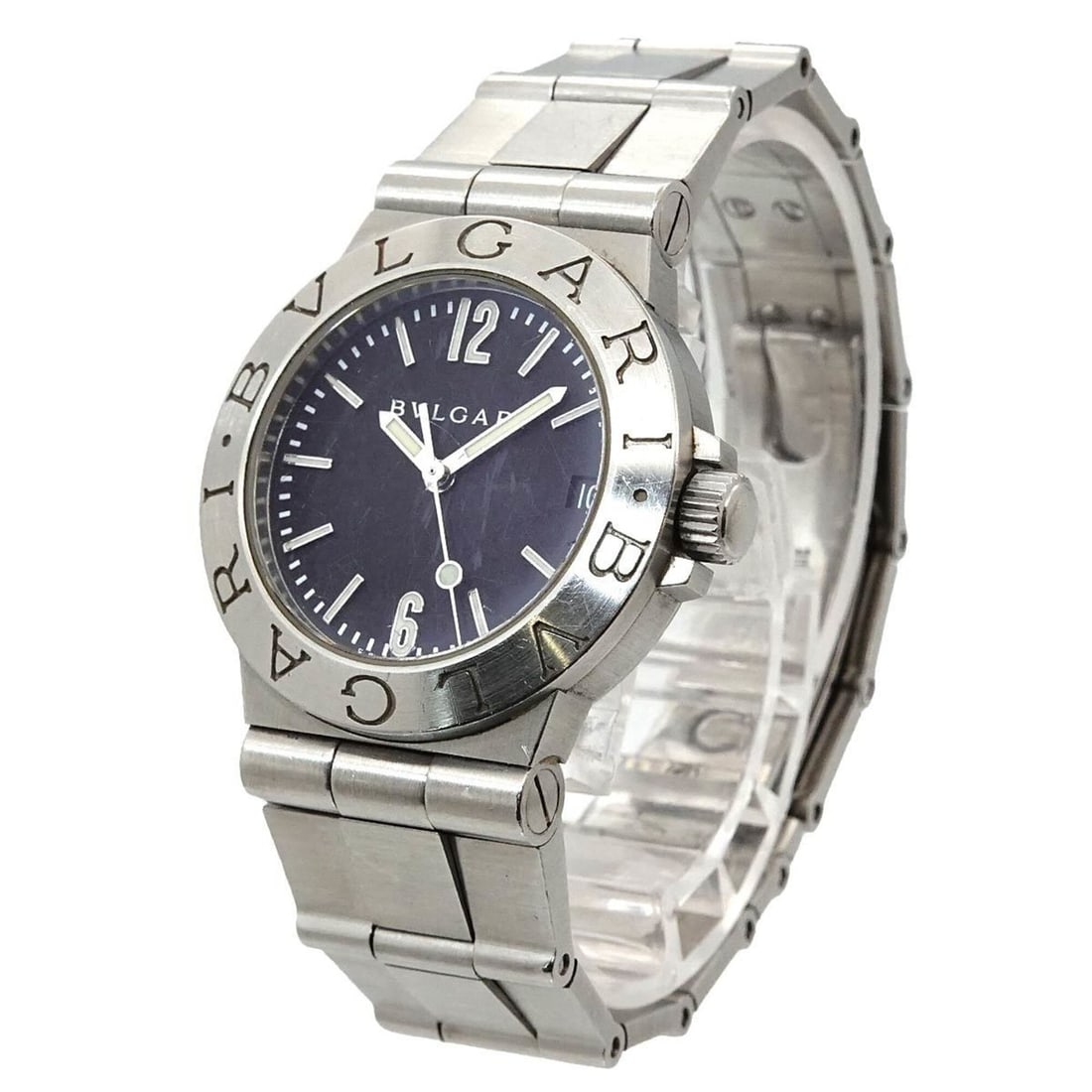 Bulgari BVLGARI Diagono Sport LCV29S Women's Watch, Date, Black, Automatic Movement: --- Catalog ---Category: SizeWrist Size: 14.5cm / 5.7''Case Diameter: 29mm / 1.14''Category: DesignType: WristwatchGender: WomenColor (Dial): BlackMaterial (Band): Stainless steelMaterial (Case): Stai