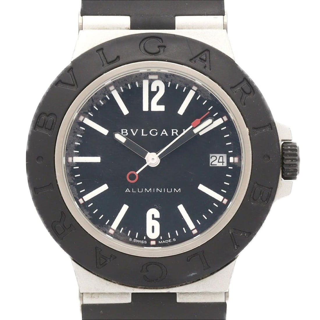 Bulgari Aluminum BB40AT 103445 Automatic Watch: --- Catalog ---Category: SizeCase Diameter: 40mm / 1.57''Category: DesignType: WristwatchGender: MenColor (Dial): BlackMaterial (Band): RubberMaterial (Case): AluminumCategory: GeneralMPN: