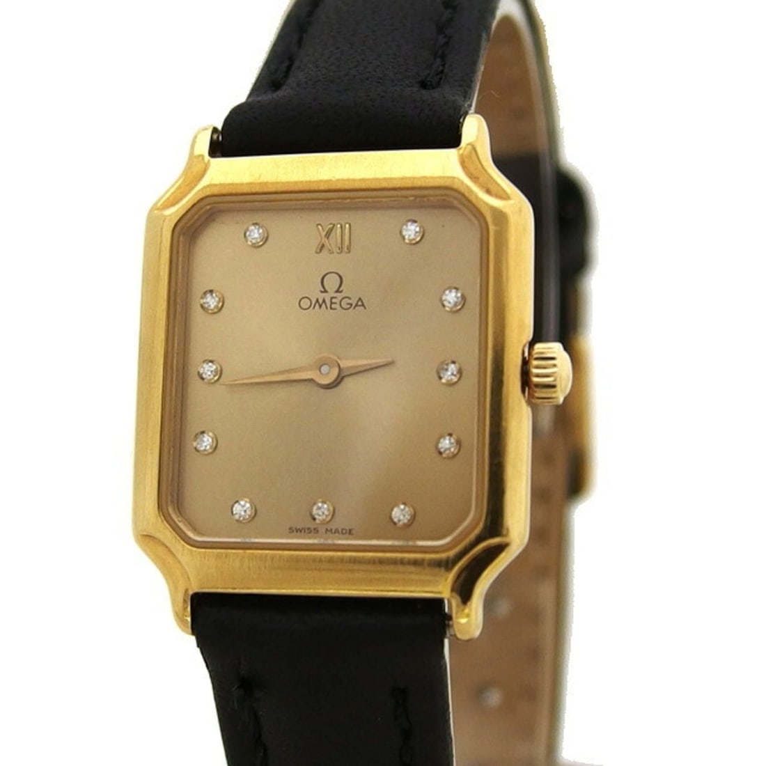 Omega De Ville 11-Diamond Ladies Watch, 18K Yellow Gold