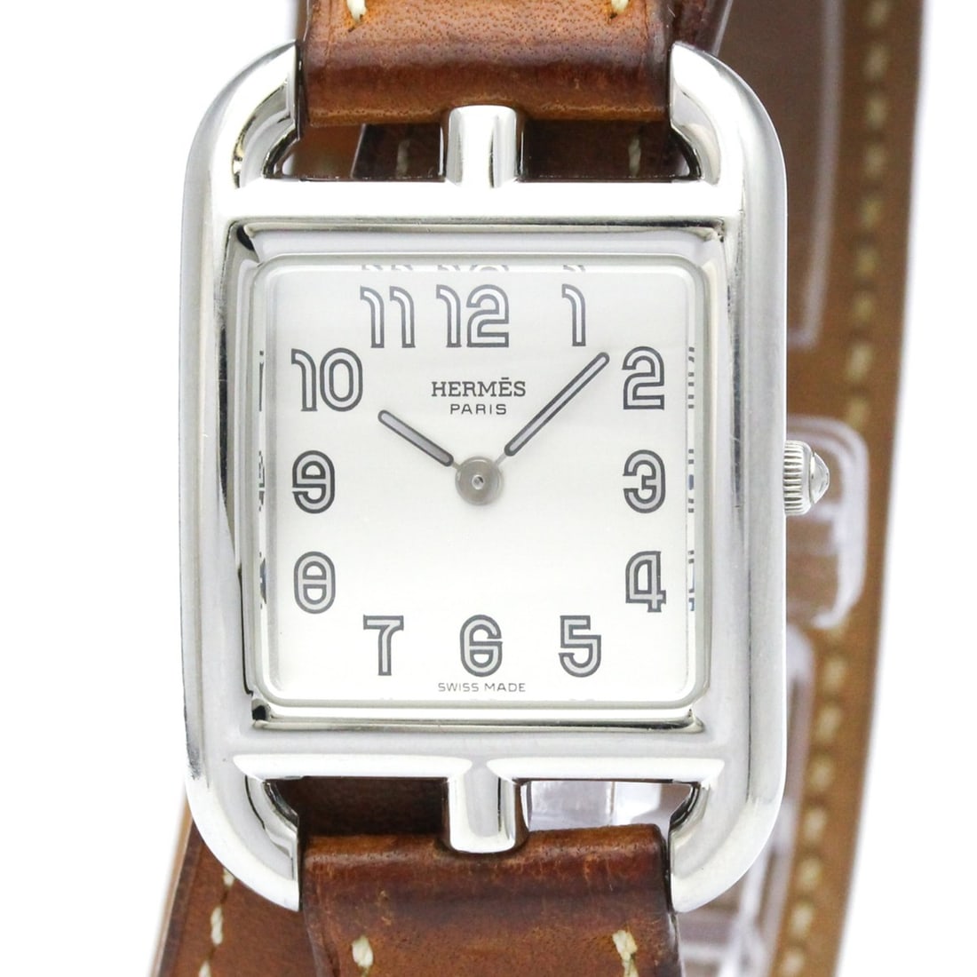 HERMES Capecod Double Tour Quartz Ladies Watch CC1.210 Polished