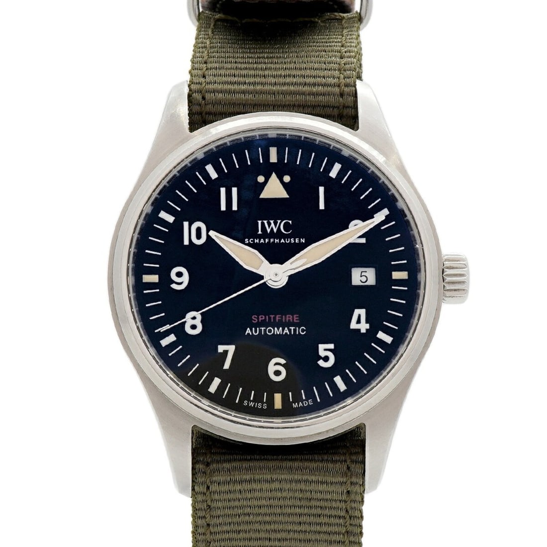 IWC Schaffhausen Spitfire IW326801 Black Dial Men's Watch: --- Catalog ---Category: SizeWrist Size: 20.5cm / 8.07''Case Diameter: 39mm / 1.54''Category: DesignType: WristwatchGender: MenColor (Dial): BlackMaterial (Band): NylonCategory: GeneralMPN: IW326801Br