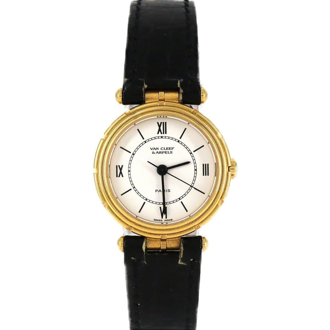 Van Cleef & Arpels La Collection YG 16603 Quartz Watch: --- Catalog ---Category: SizeCase Diameter: 24mm / 0.94''Category: DesignType: WristwatchGender: WomenColor (Dial): WhiteMaterial (Case): Yellow goldCategory: GeneralMPN: 16603Brand: Van Cleef & Arpel