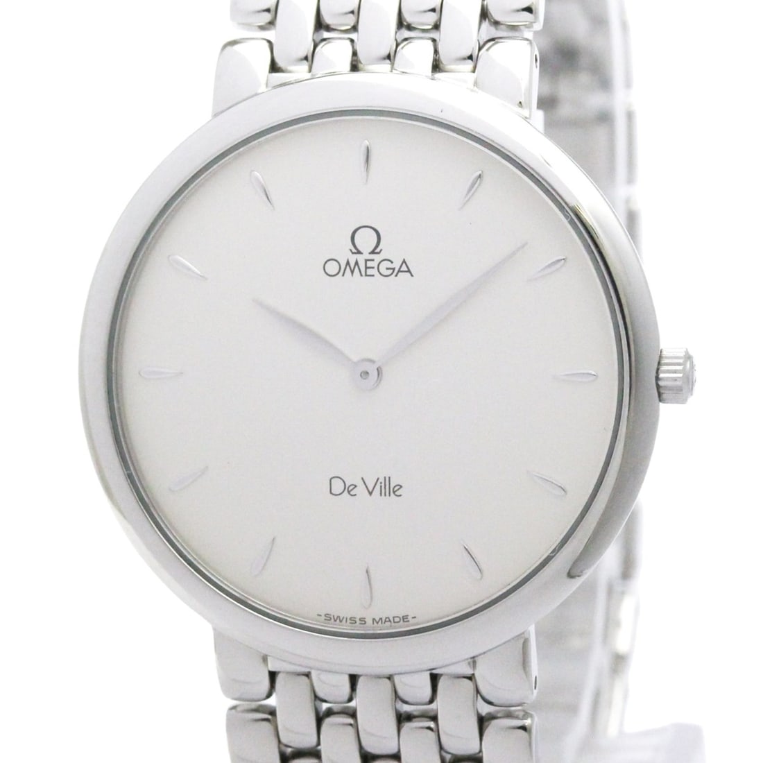 OMEGA De Ville Stainless Steel Quartz Mens Watch 7500.31 Polished: --- Catalog ---Category: SizeCase Diameter: 32mm / 1.26''Category: DesignType: WristwatchStyle: Dress/FormalGender: MenColor (Dial): SilverMaterial (Band): Stainless steelMaterial (Case): Stainless st