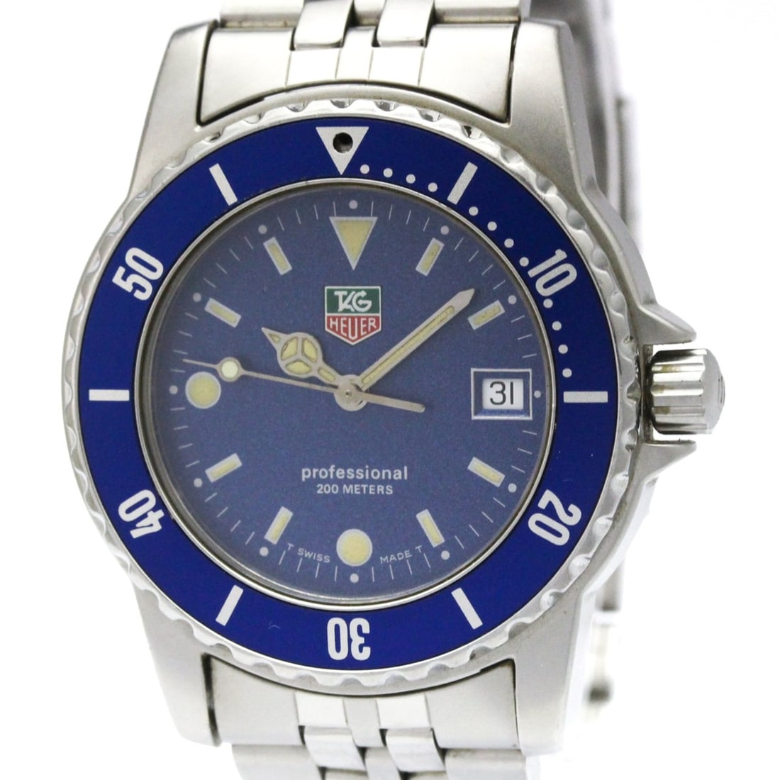 TAG HEUER Professional Stainless Steel Quartz Mens Watch WD1214: --- Catalog ---Category: SizeCase Diameter: 37mm / 1.46''Category: DesignType: WristwatchStyle: SportGender: MenColor (Dial): BlueMaterial (Band): Stainless steelMaterial (Case): Stainless steelCatego