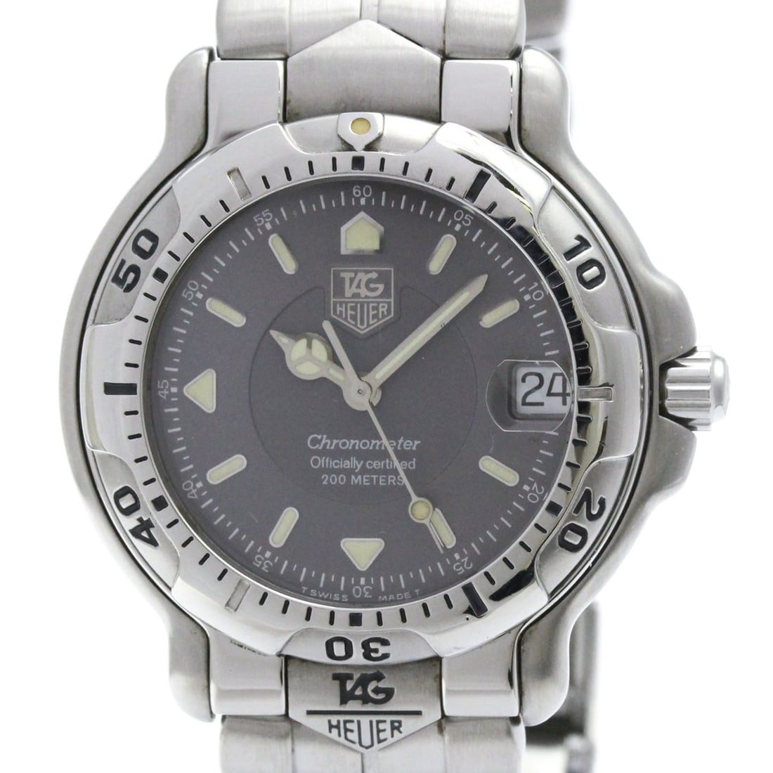 TAG HEUER 6000 Chronometer Steel Automatic Mens Watch WH5212 Polished: --- Catalog ---Category: SizeCase Diameter: 34mm / 1.34''Category: DesignType: WristwatchStyle: SportGender: MenColor (Dial): GrayMaterial (Band): Stainless steelMaterial (Case): Stainless steelCatego