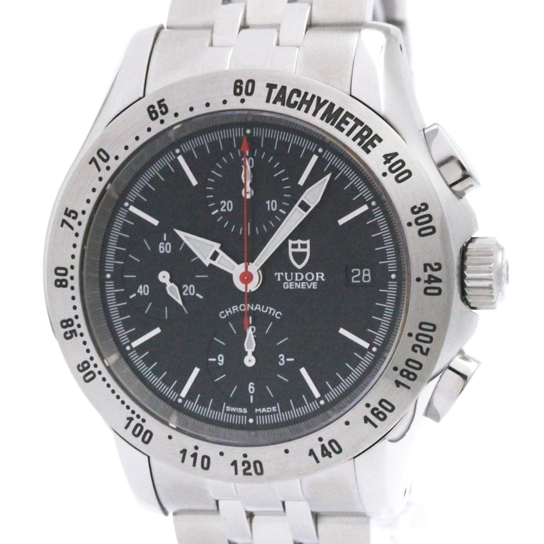 TUDOR Chronautic Chronograph Steel Automatic Mens Watch 79390P Polished: --- Catalog ---Category: SizeCase Diameter: 42mm / 1.65''Category: DesignType: WristwatchStyle: SportGender: MenColor (Dial): CarbonMaterial (Band): Stainless steelMaterial (Case): Stainless steelCate