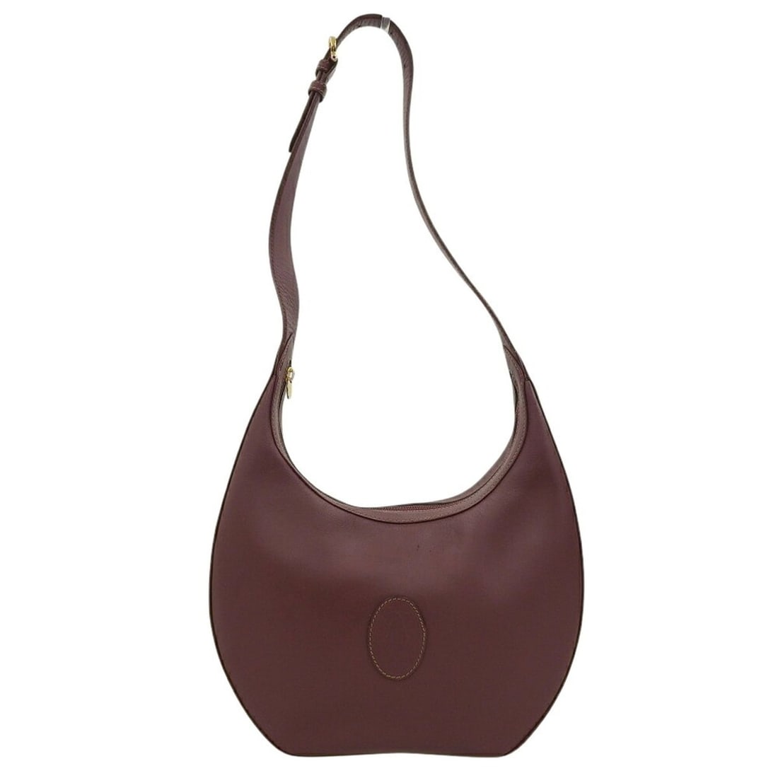 Cartier Must Line Hobo Bag, Leather, Bordeaux: --- Catalog ---Category: SizeSize (HxWxD): 17.5cm x 16cm x 7.5cm / 6.88'' x 6.29'' x 2.95''Category: DesignType: Shoulder bagColor: BordeauxGender: WomenMaterial: Leather Category: GeneralBrand: Carti